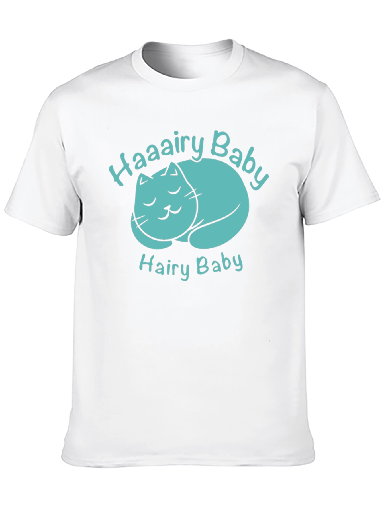 Haaairy Baby Cat Graphic Tee - Black