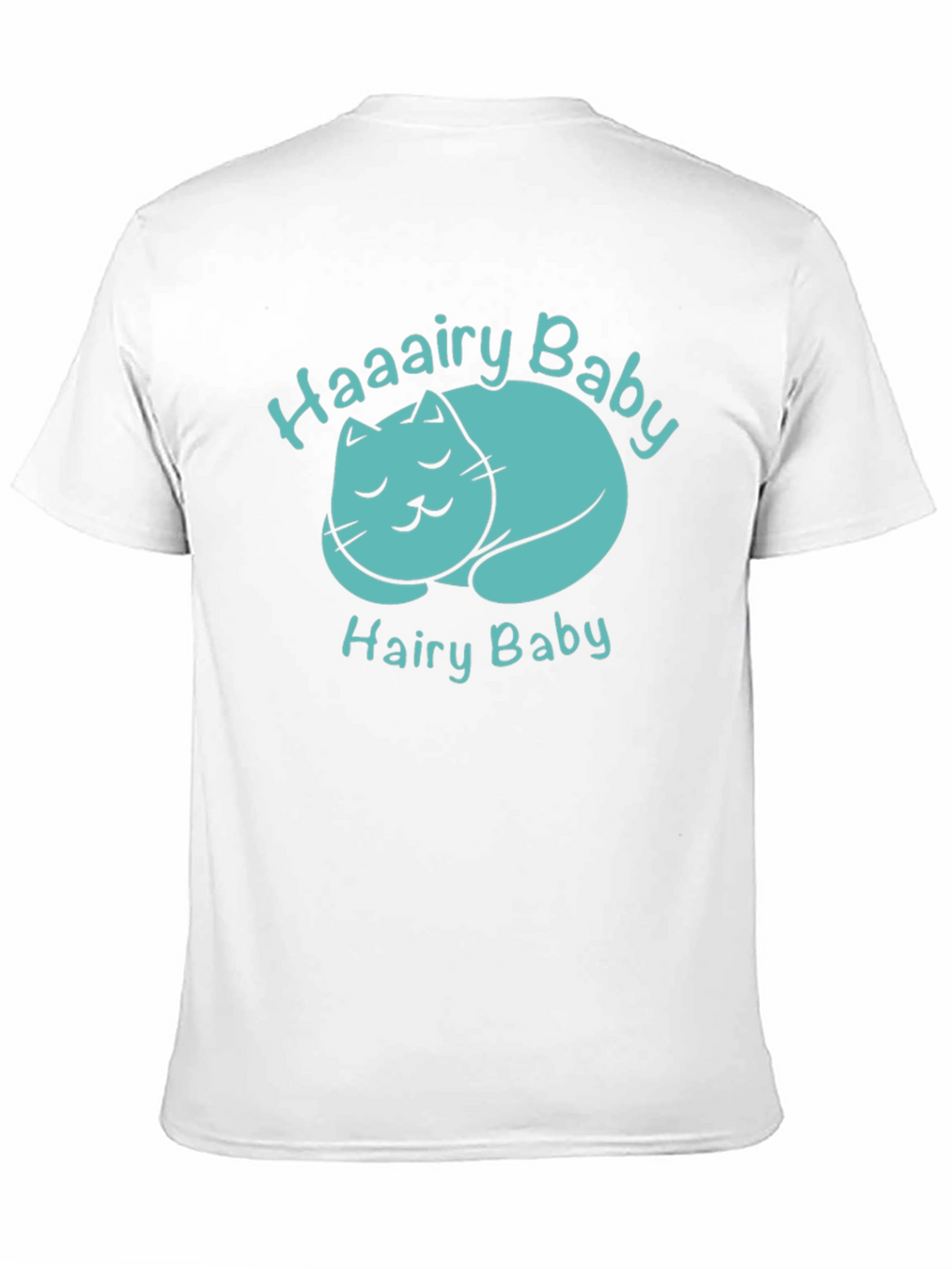 Haaairy Baby Cat Graphic Tee - Black