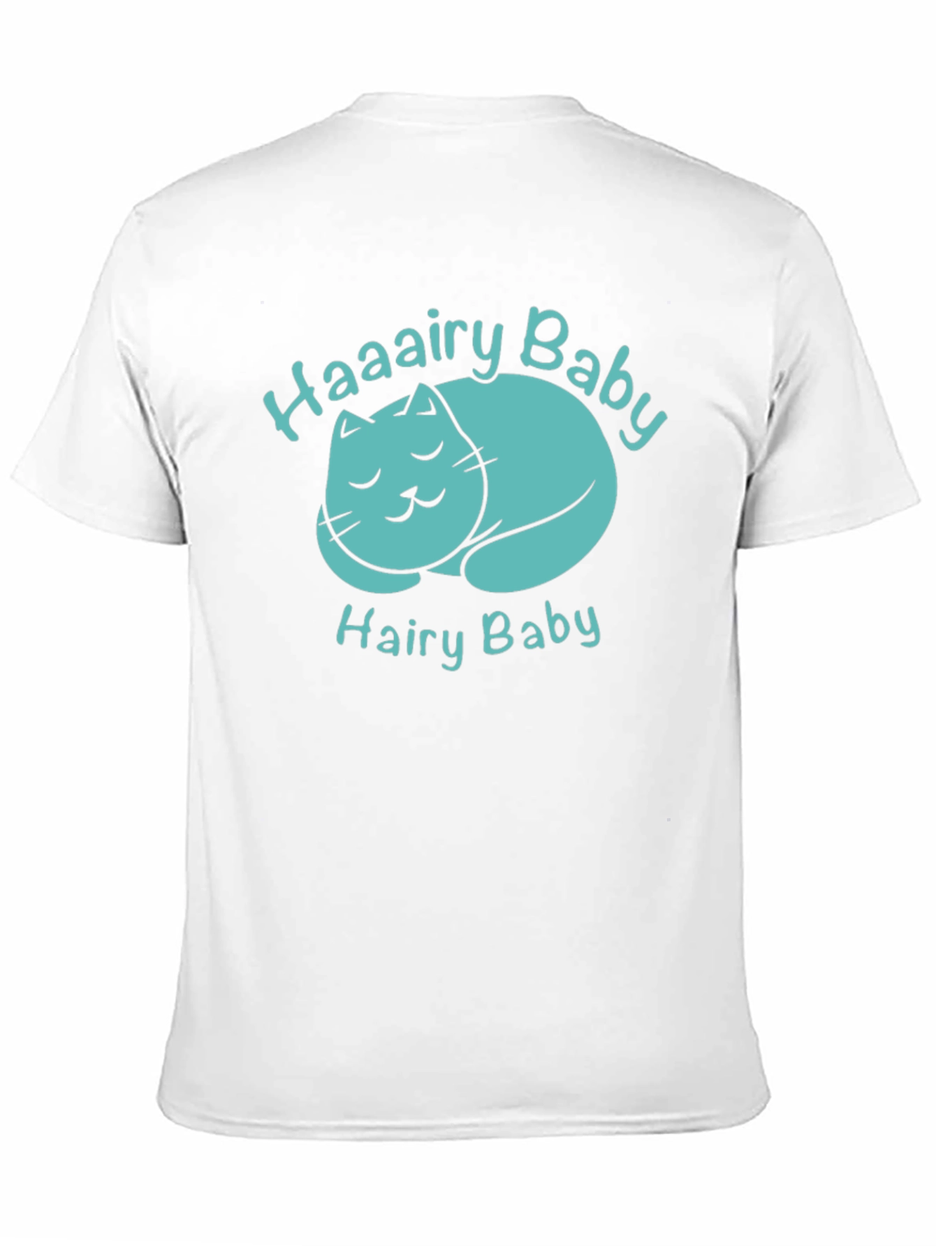 Haaairy Baby Cat Graphic Tee - Black