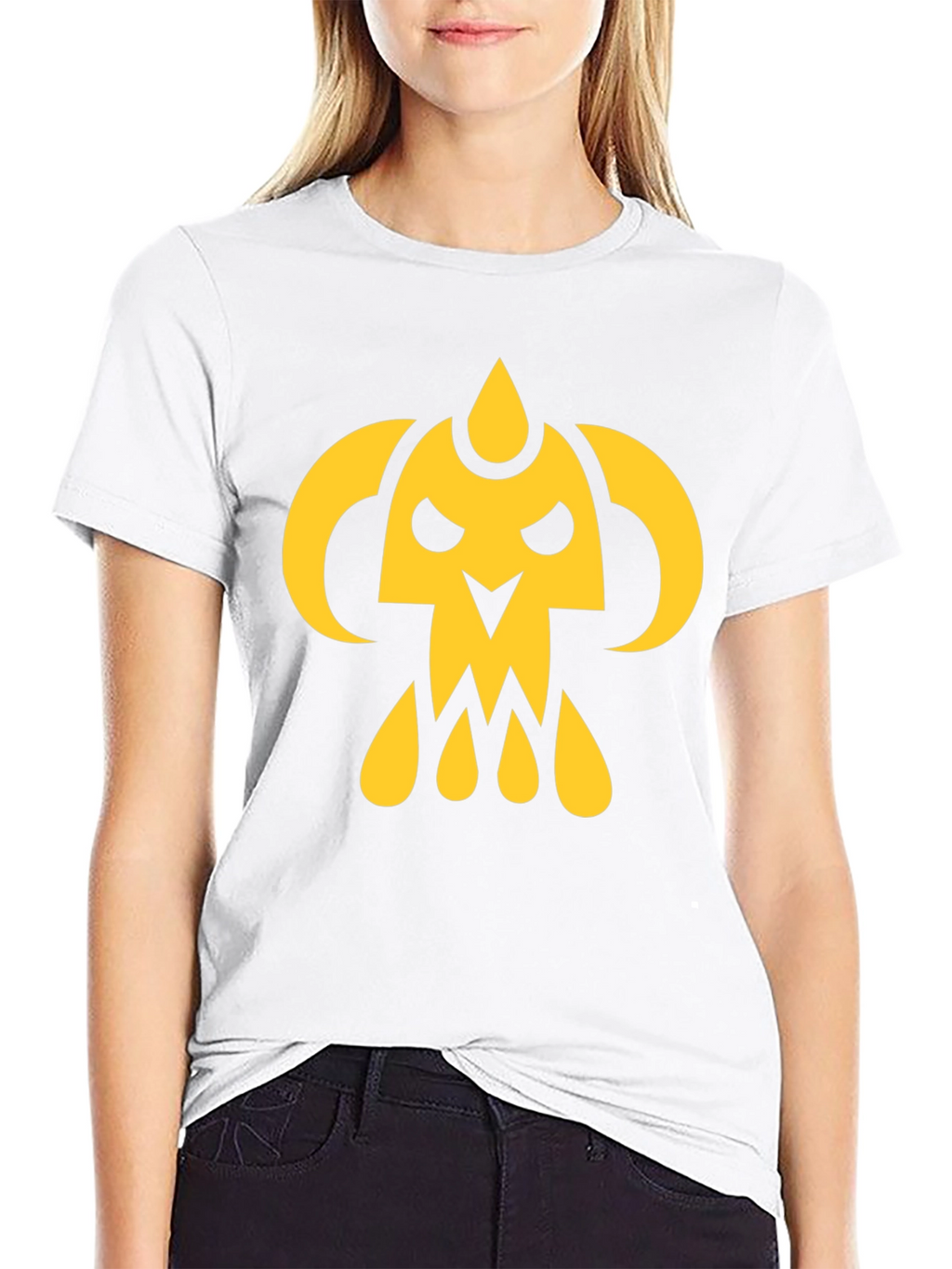 Black T-Shirt with Yellow Monster Graphic