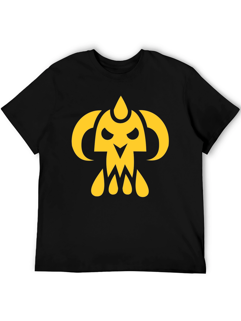 Black T-Shirt with Yellow Monster Graphic