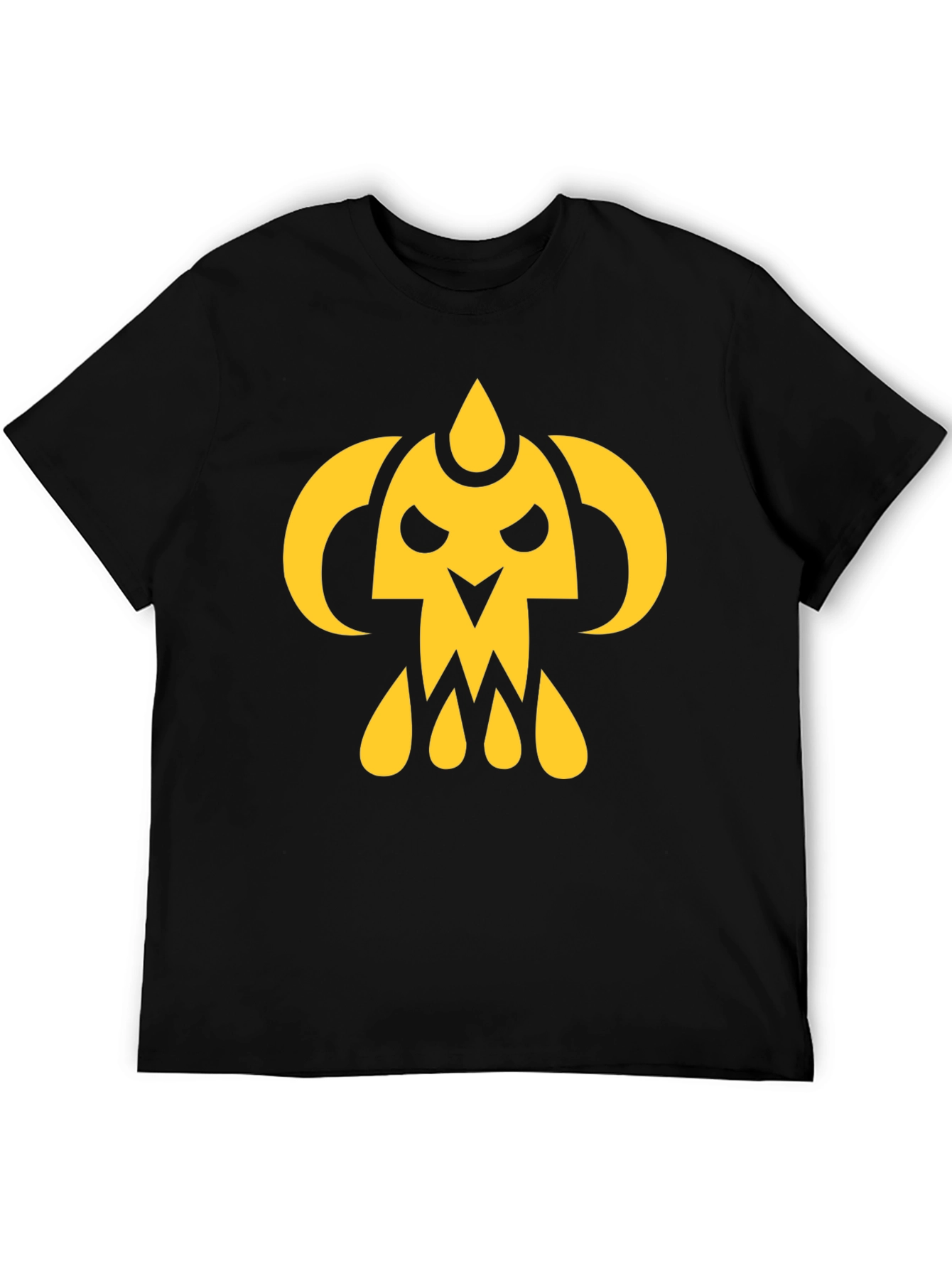Black T-Shirt with Yellow Monster Graphic