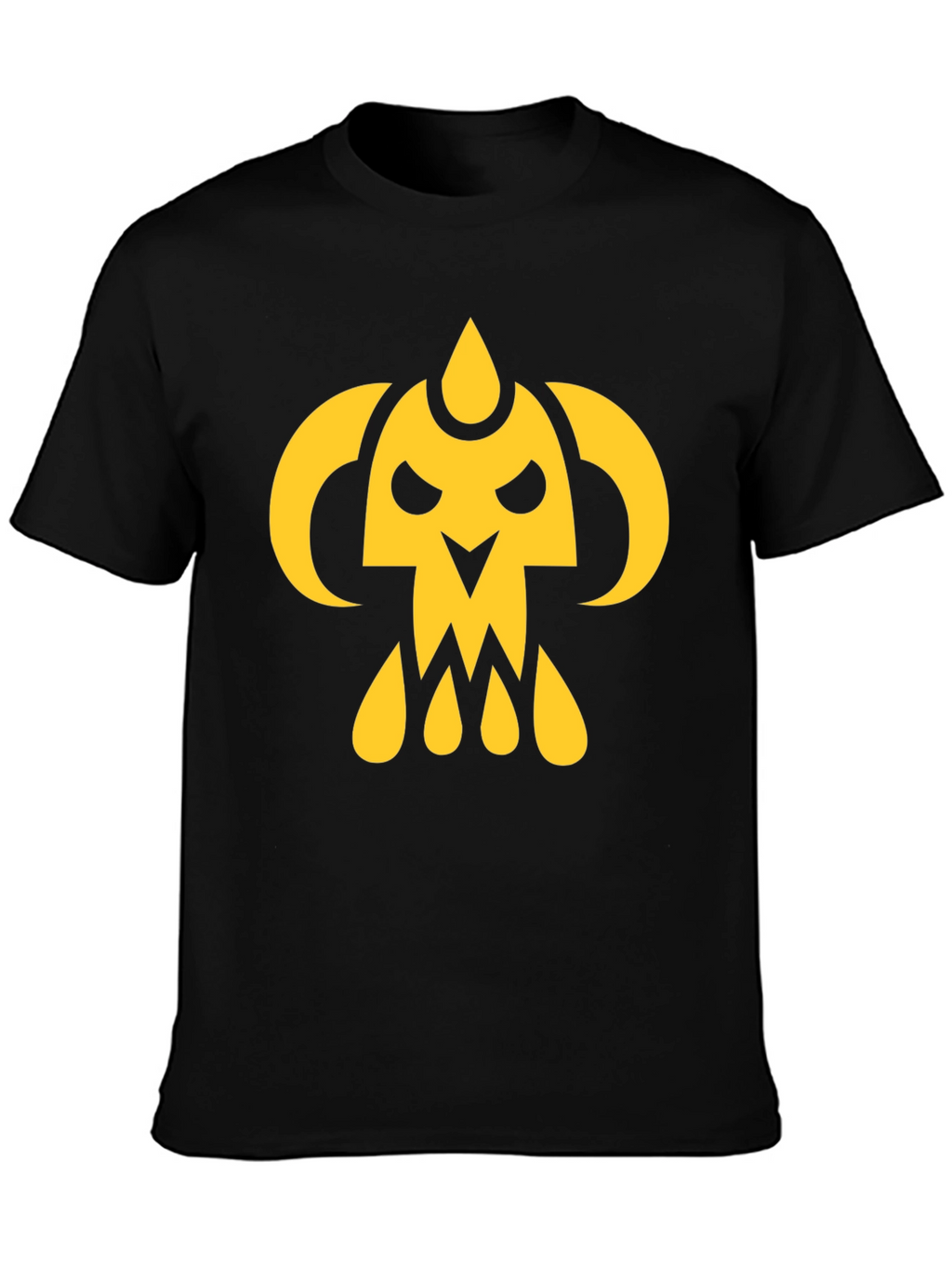 Black T-Shirt with Yellow Monster Graphic
