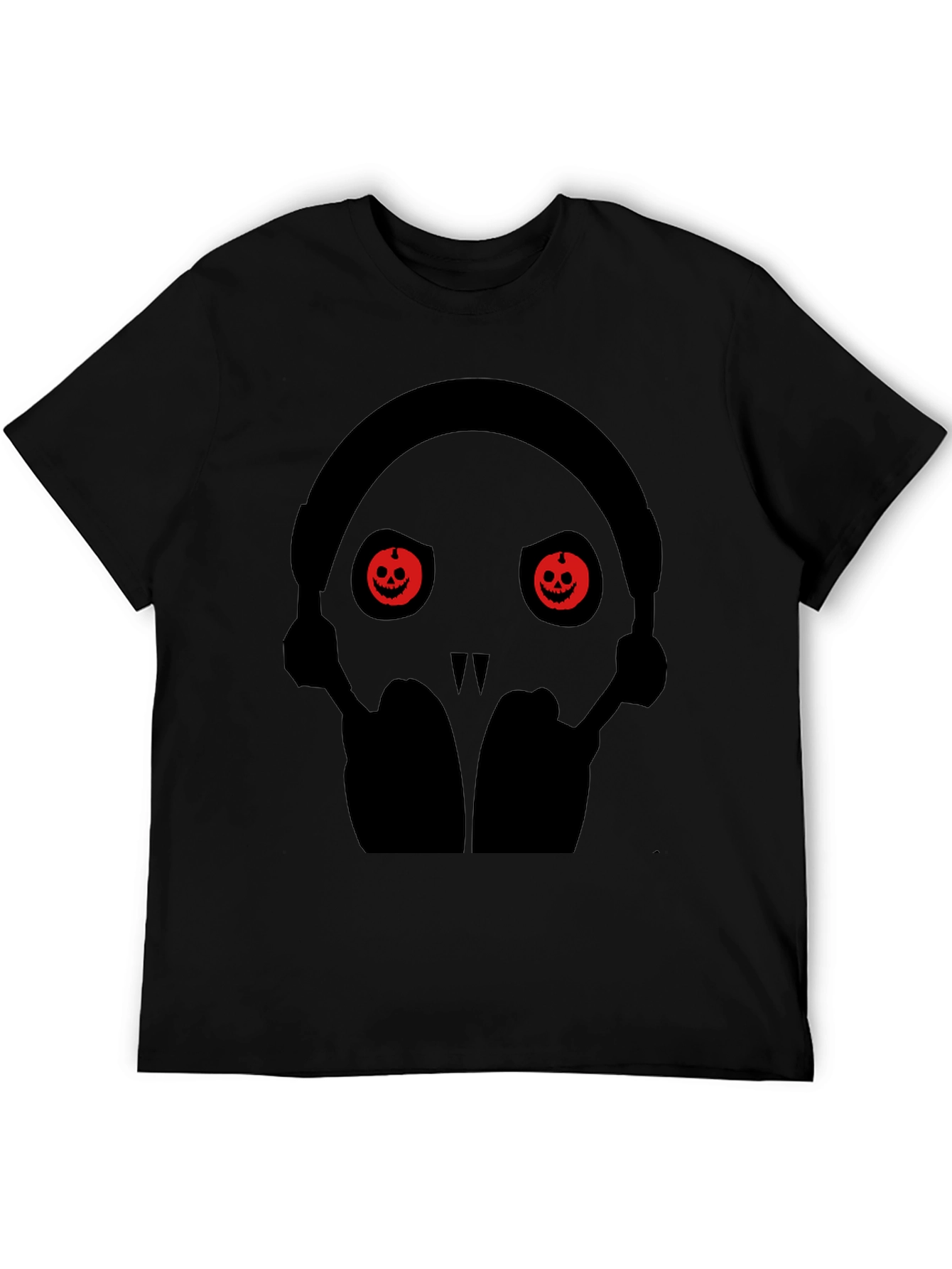 Skull with Pumpkin Eyes Halloween T-Shirt
