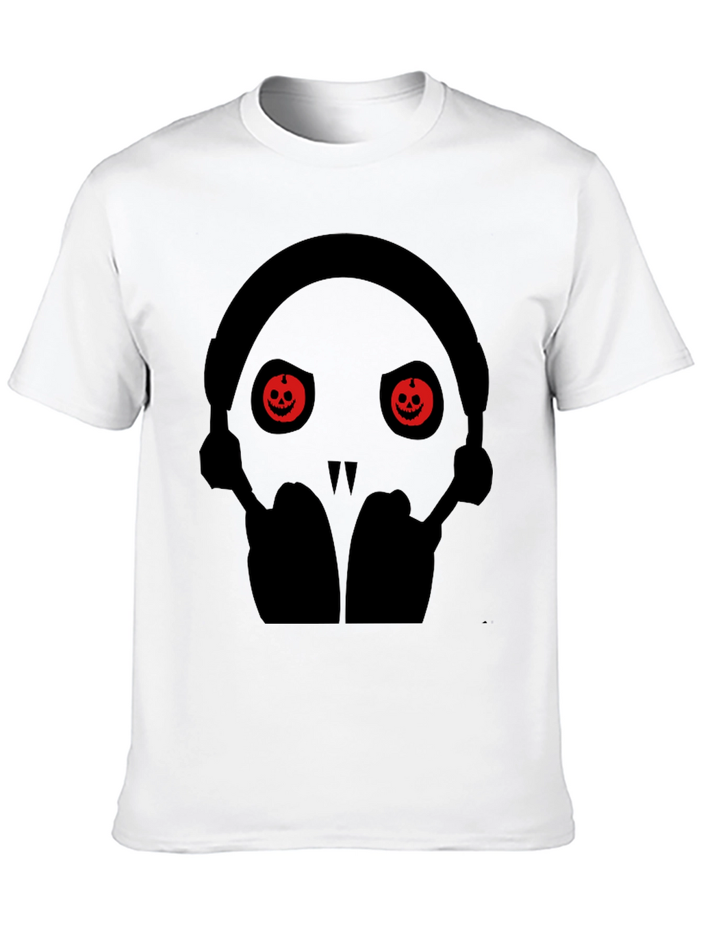 Skull with Pumpkin Eyes Halloween T-Shirt