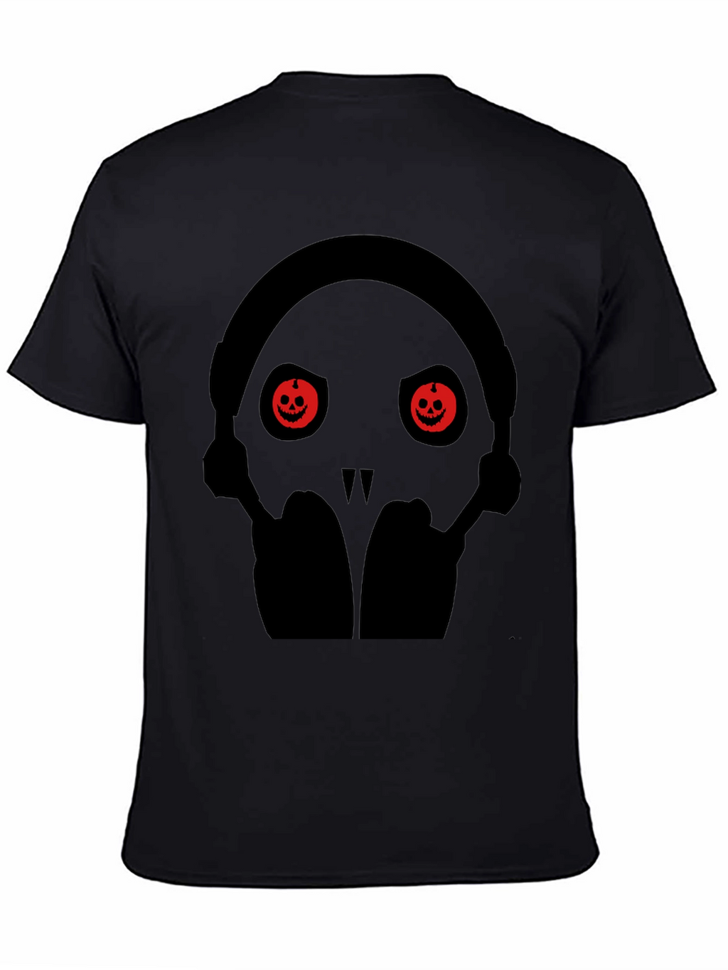 Skull with Pumpkin Eyes Halloween T-Shirt