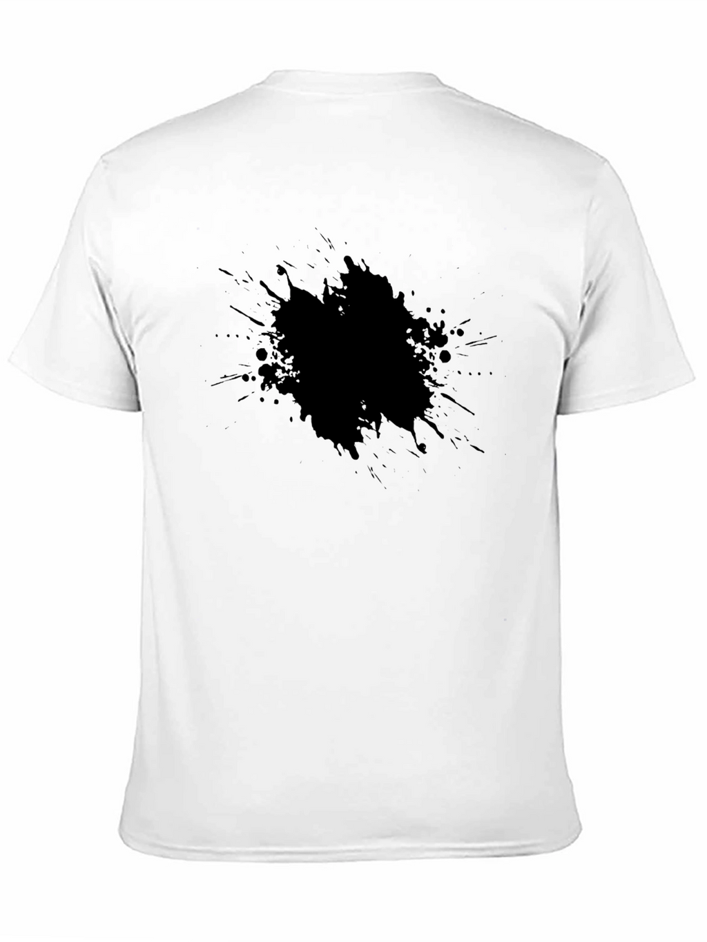 Mens Black Splatter Print Tee - Casual Style