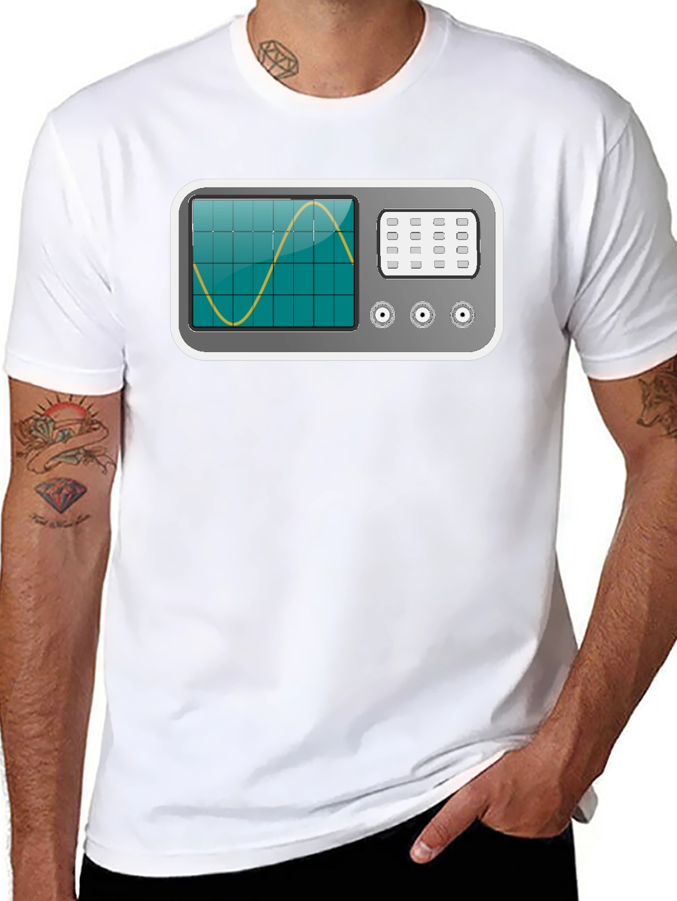 Oscilloscope Graphic Tee - Geeky Electronics Shirt