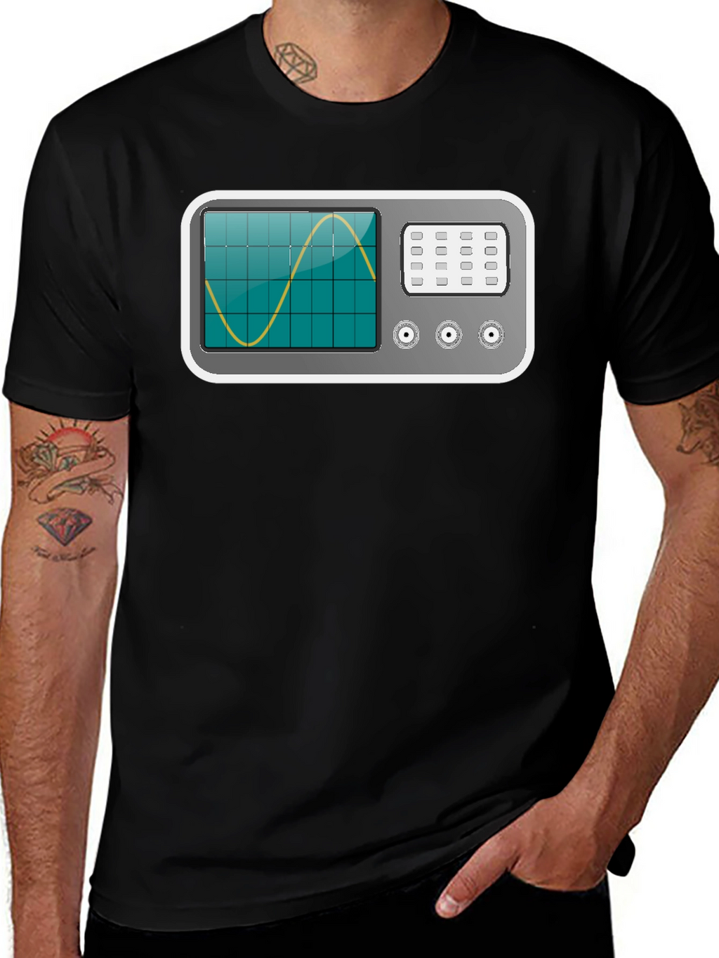 Oscilloscope Graphic Tee - Geeky Electronics Shirt