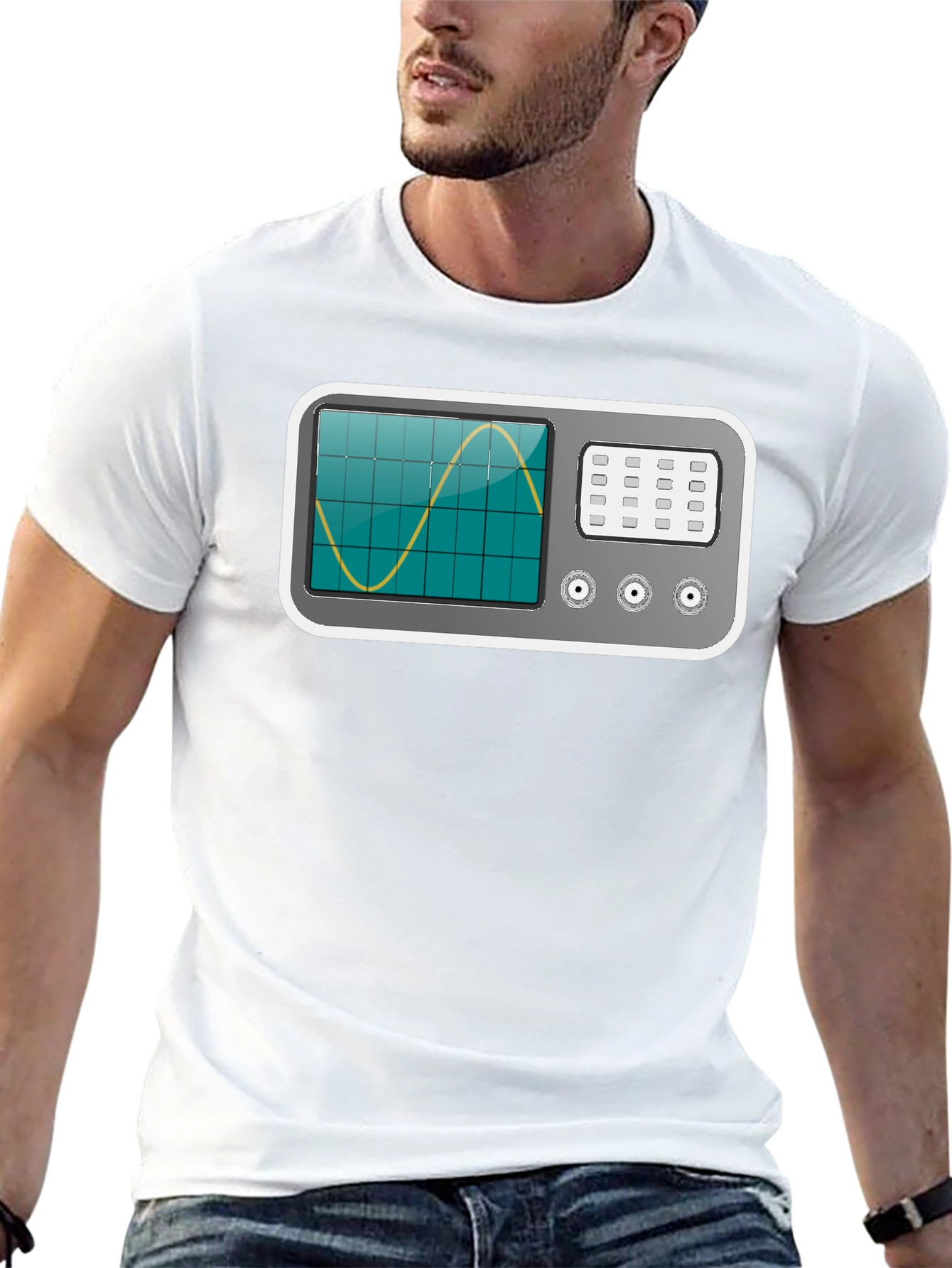 Oscilloscope Graphic Tee - Geeky Electronics Shirt