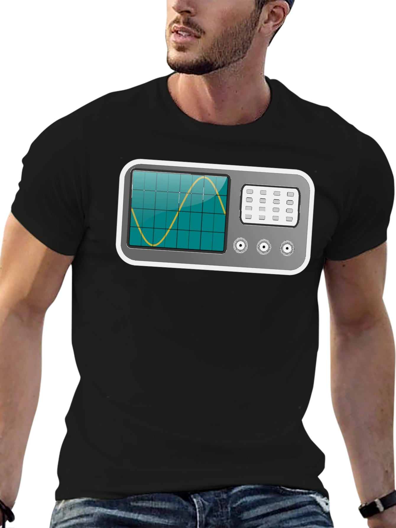 Oscilloscope Graphic Tee - Geeky Electronics Shirt