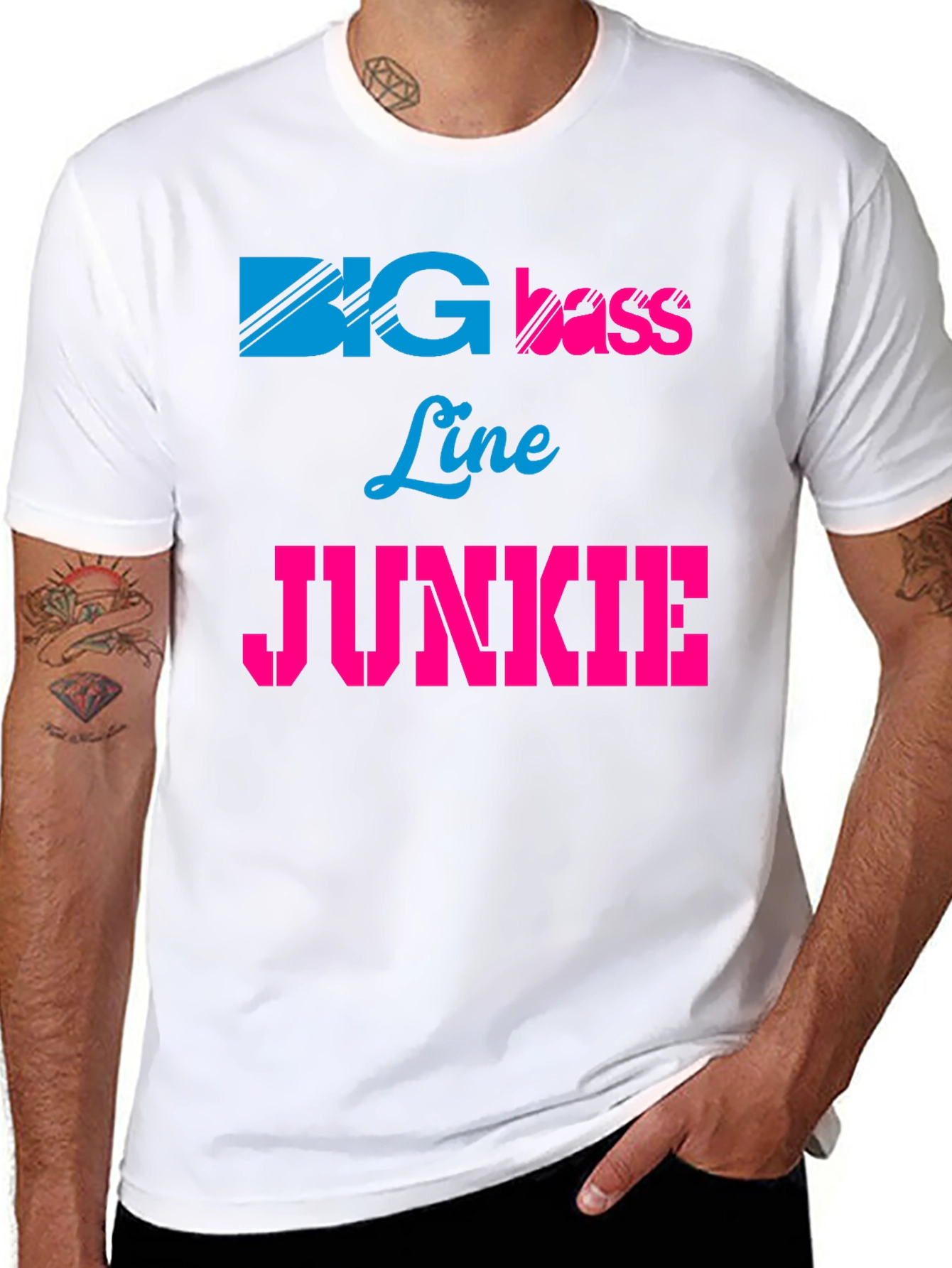 Big Bass Line Junkie Graphic Tee - Black
