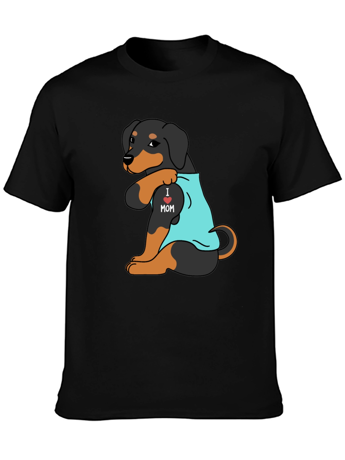 Dachshund I Heart Mom T-Shirt - Cute Dog Lover Gift