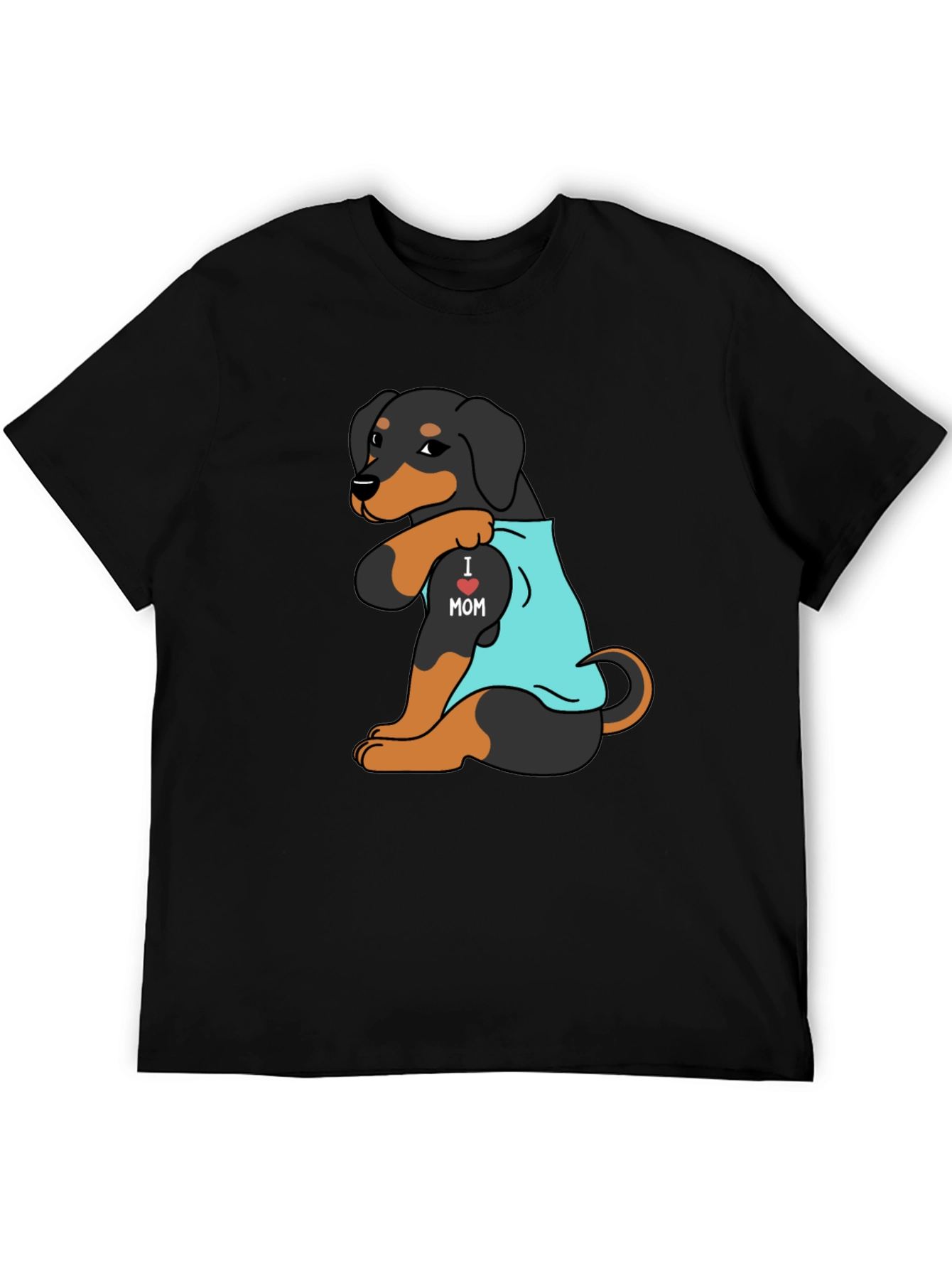 Dachshund I Heart Mom T-Shirt - Cute Dog Lover Gift
