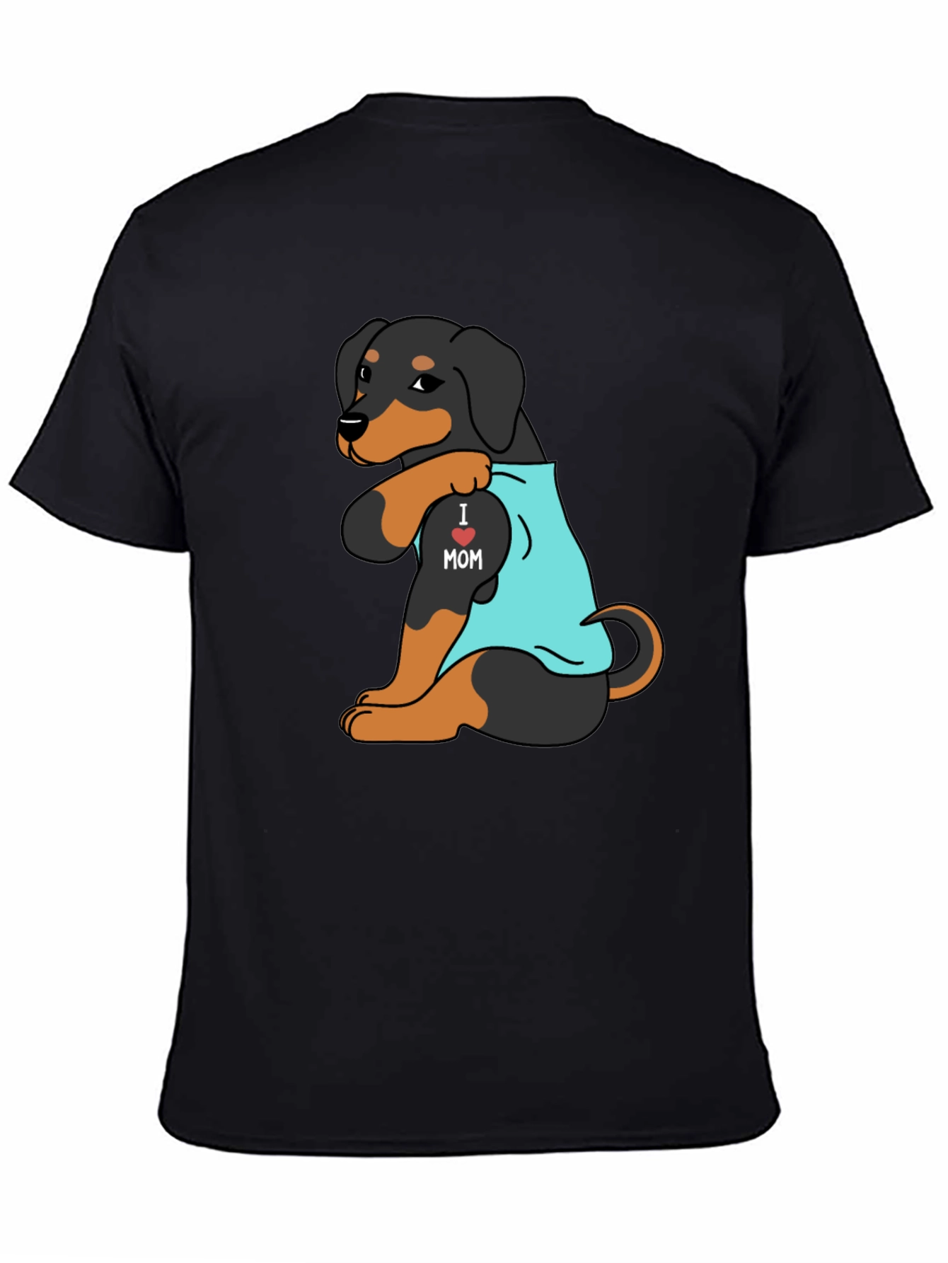 Dachshund I Heart Mom T-Shirt - Cute Dog Lover Gift