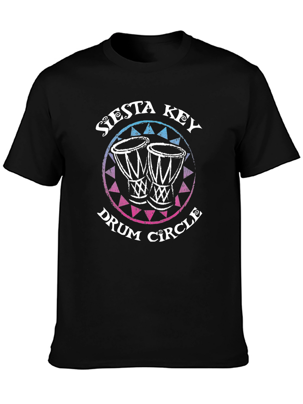 Siesta Key Drum Circle T-Shirt - Black