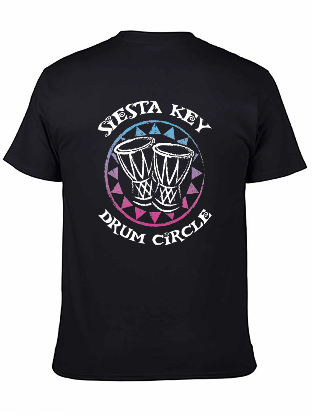 Siesta Key Drum Circle T-Shirt - Black