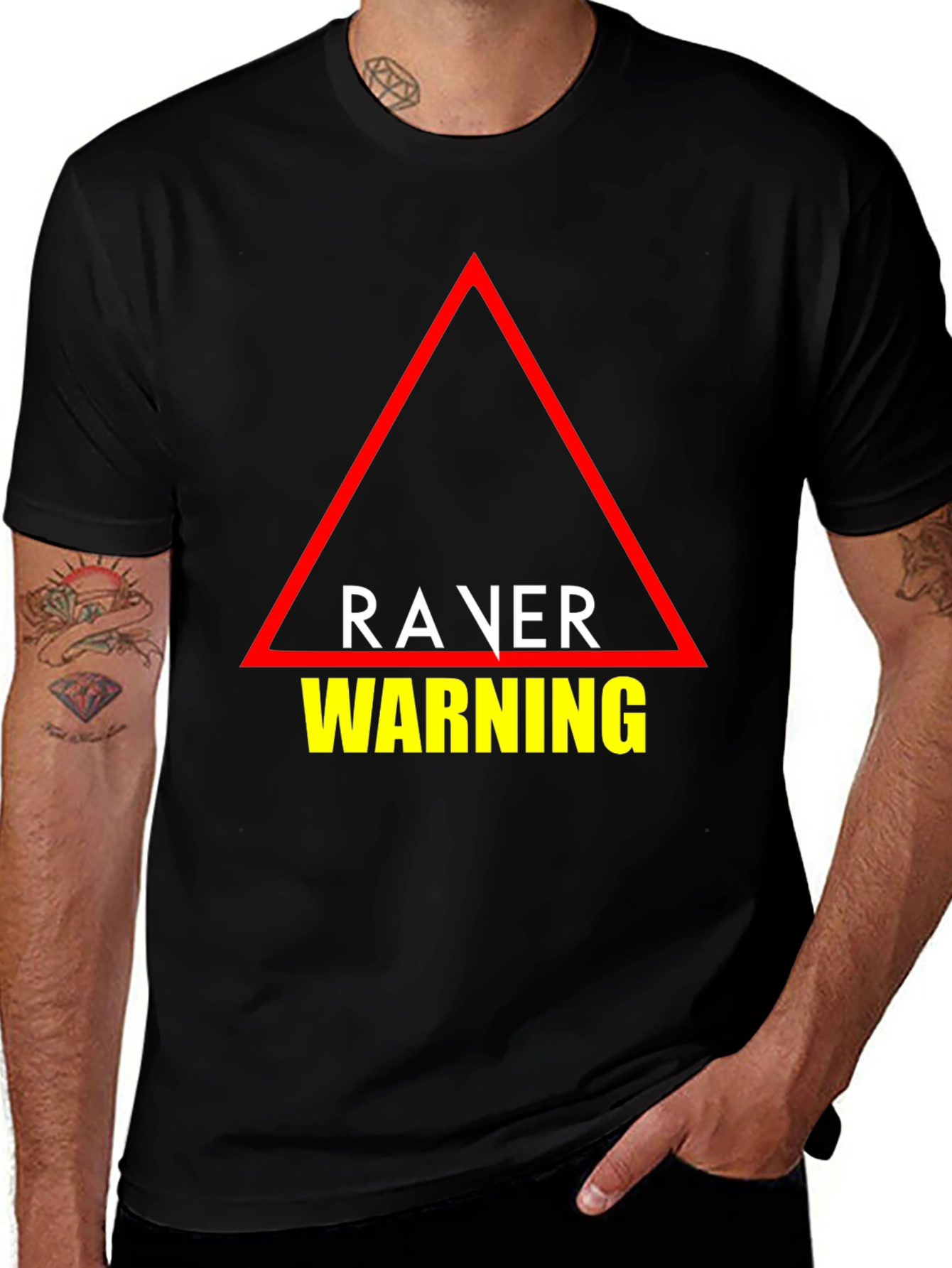 Raver Warning T-Shirt - Unique EDM Party Tee