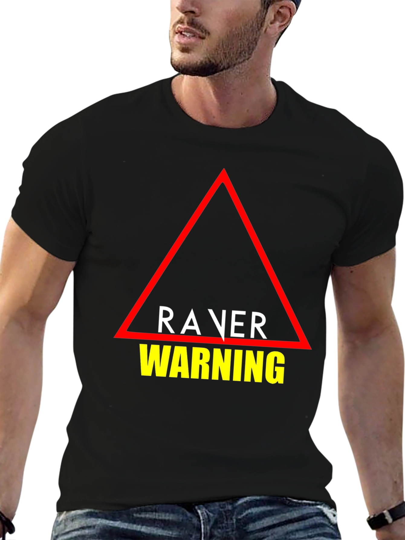 Raver Warning T-Shirt - Unique EDM Party Tee