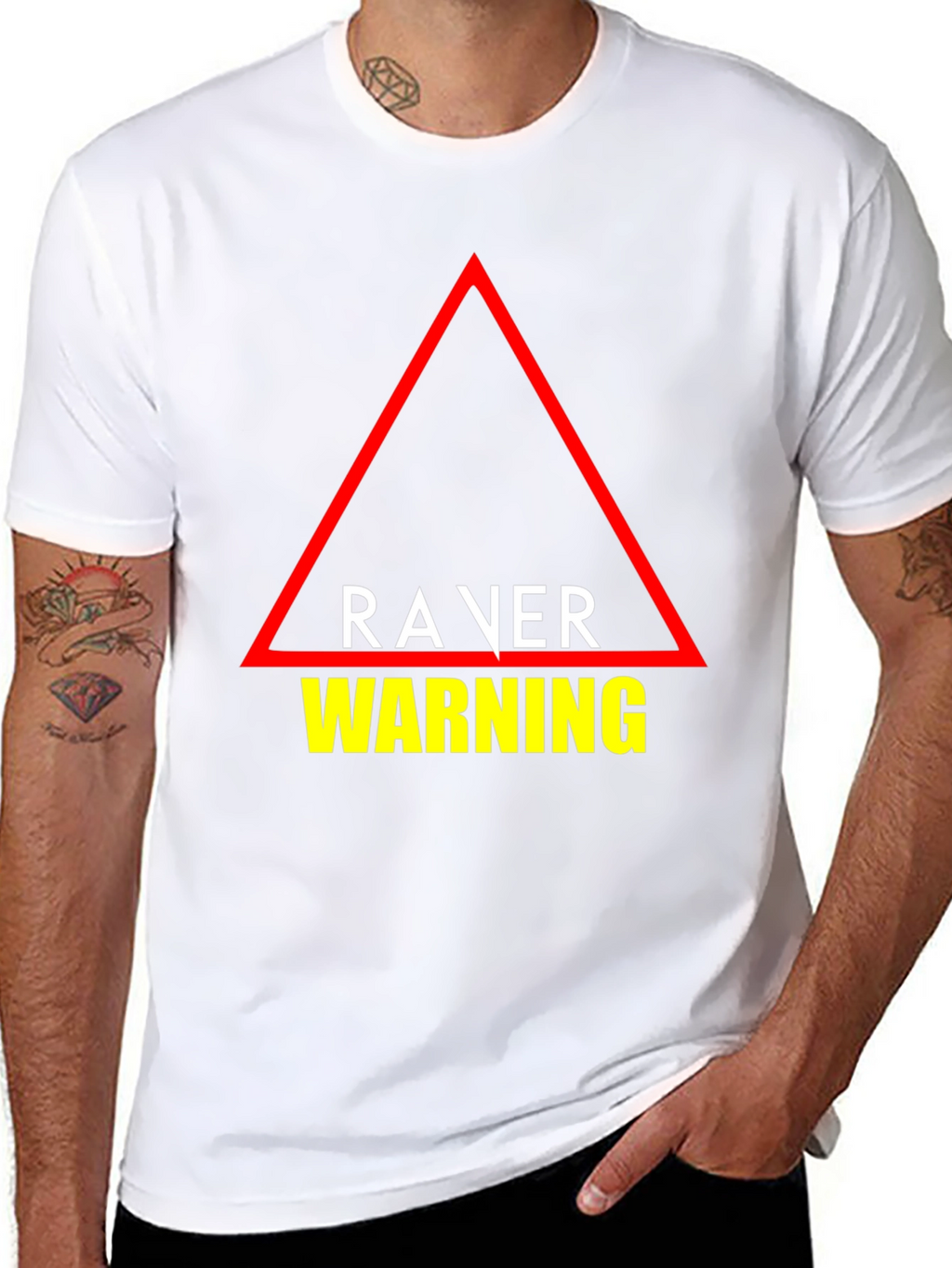 Raver Warning T-Shirt - Unique EDM Party Tee