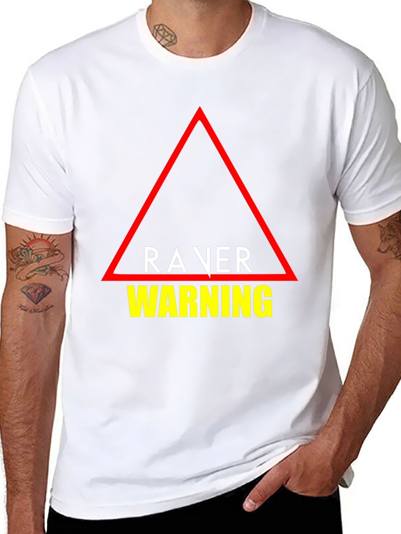 Raver Warning T-Shirt - Unique EDM Party Tee