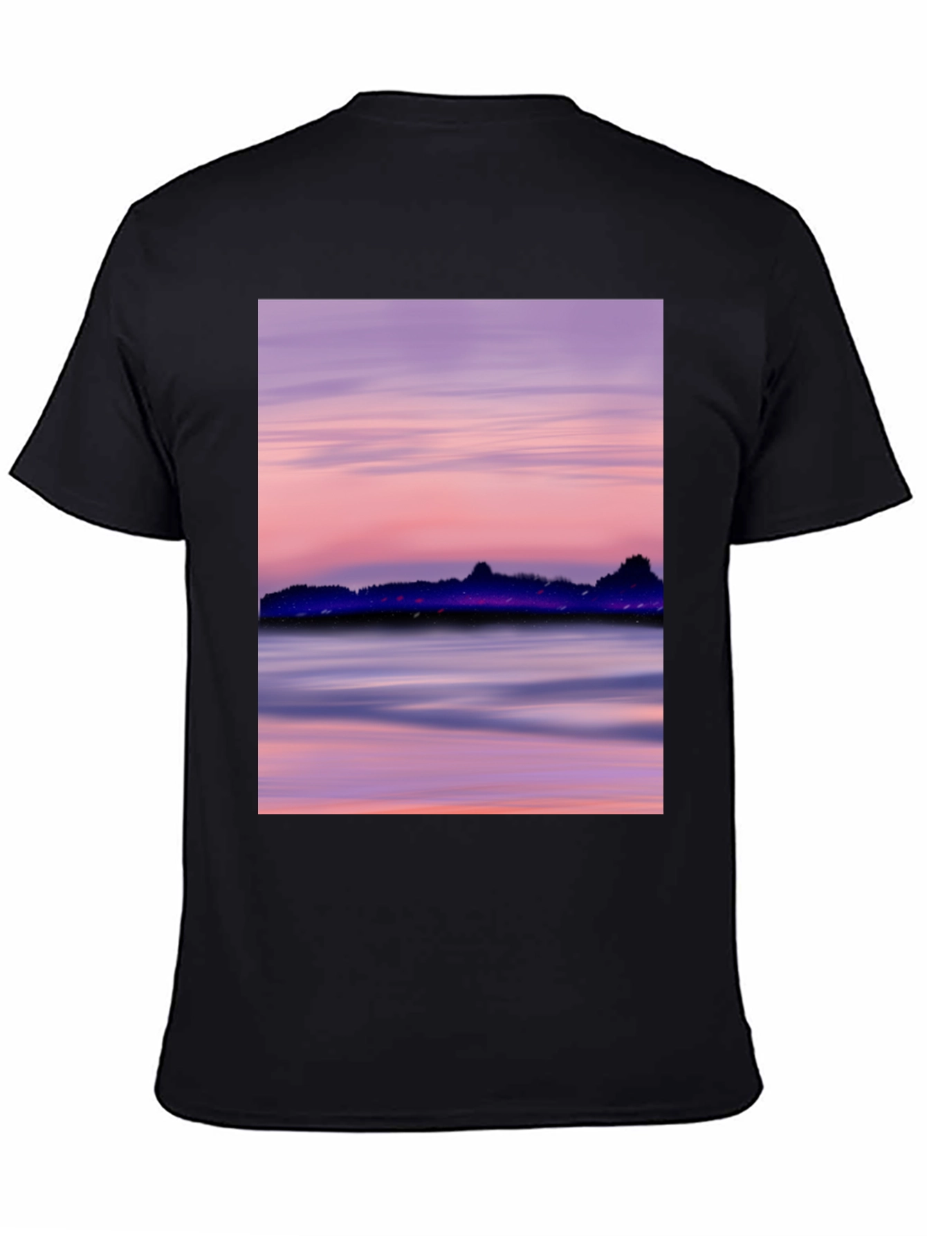 Sunset Scene Black T-Shirt