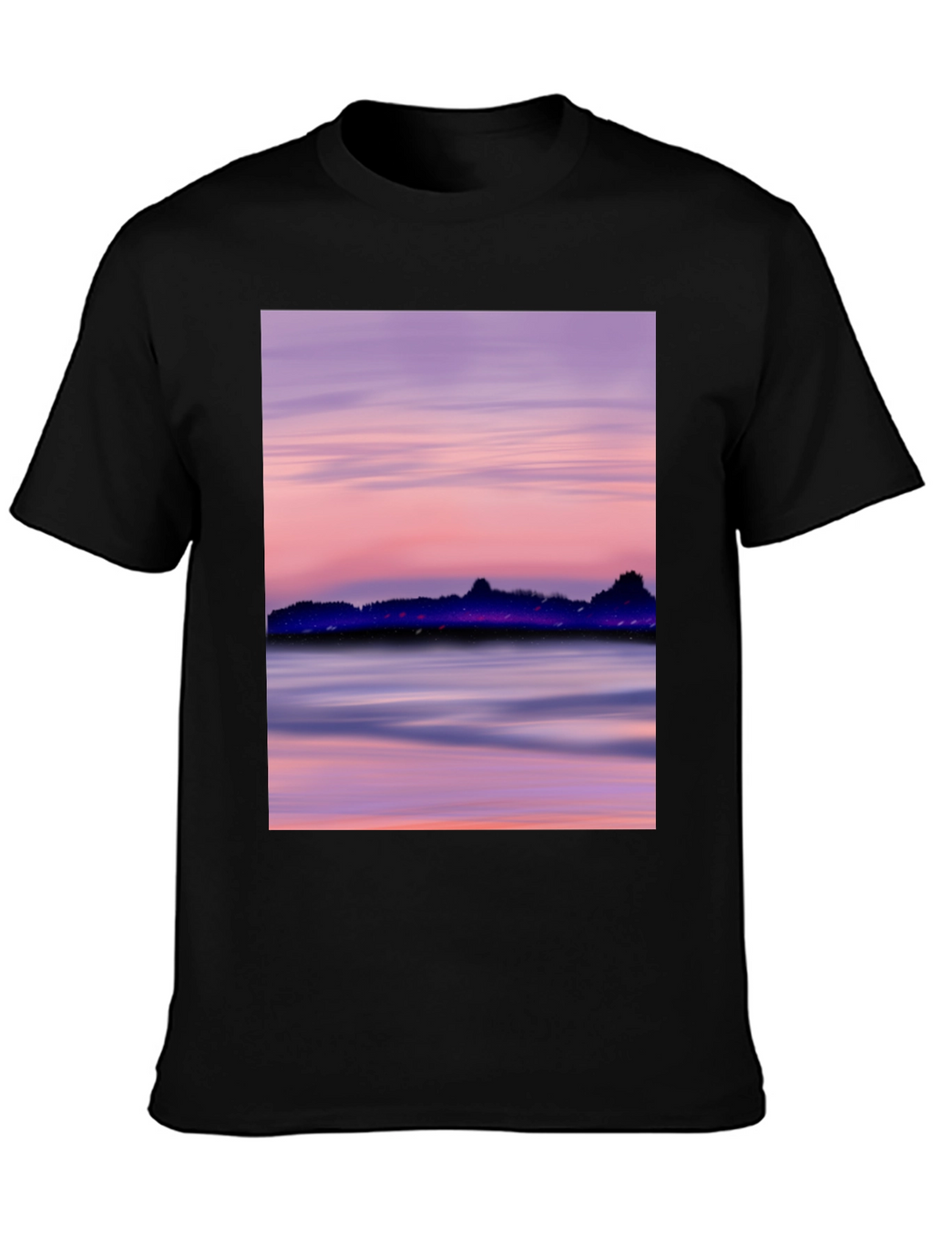 Sunset Scene Black T-Shirt
