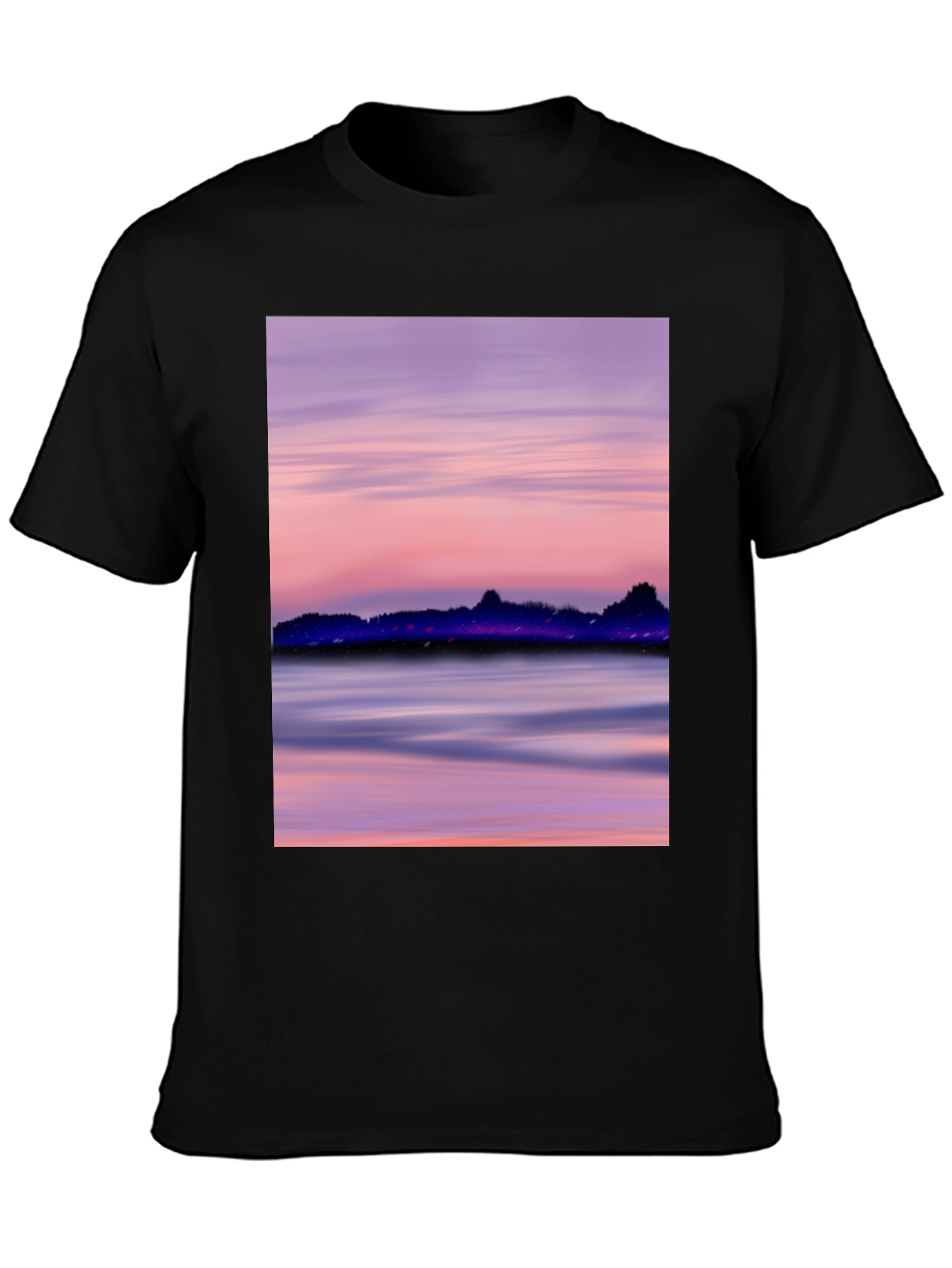 Sunset Scene Black T-Shirt