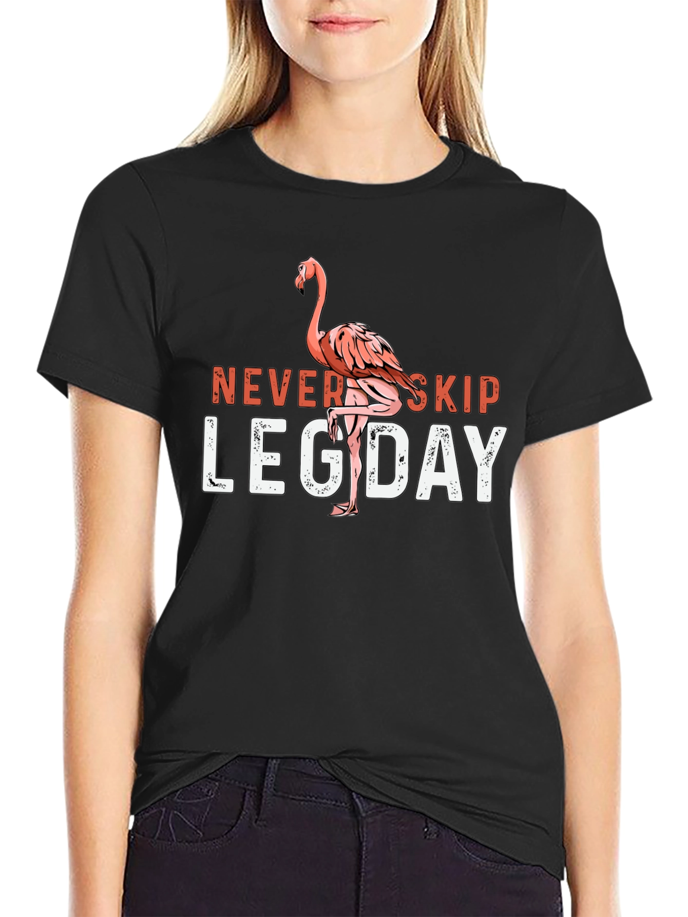 Never Skip Leg Day Flamingo T-Shirt