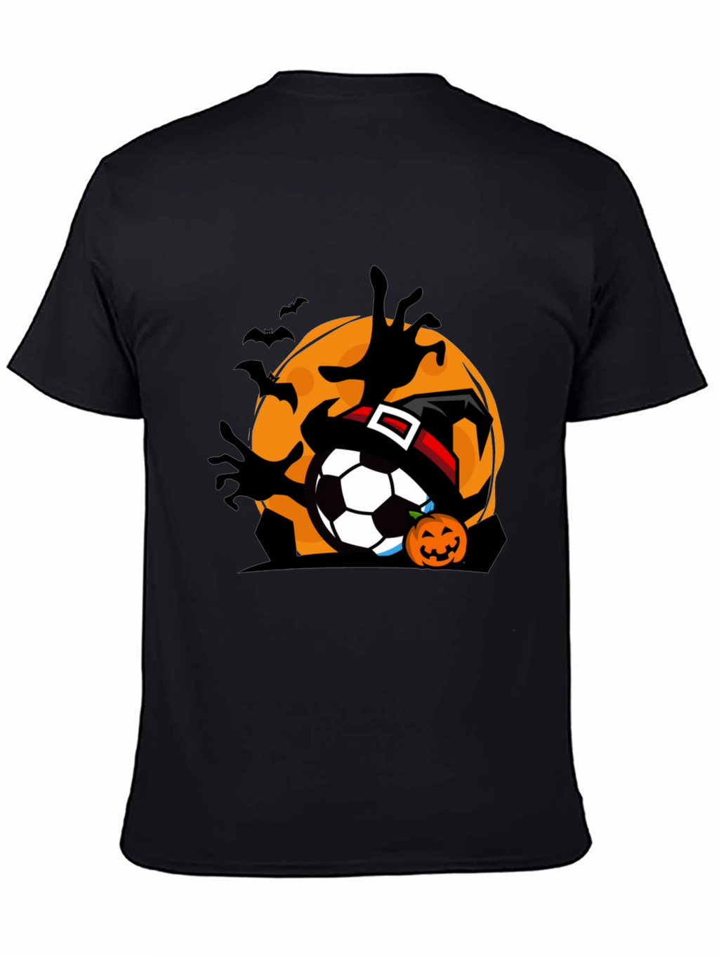 Halloween Soccer Black T-Shirt