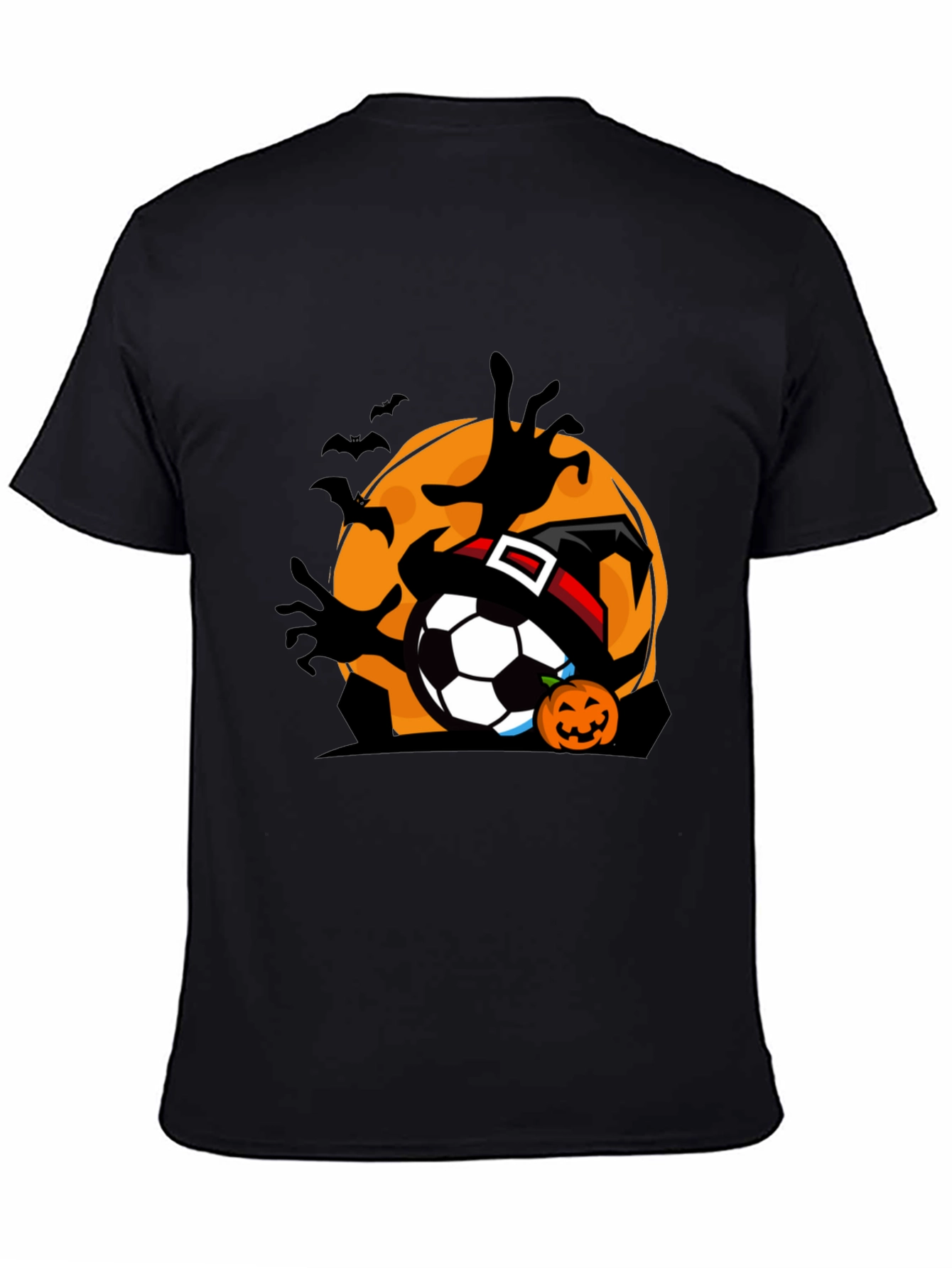 Halloween Soccer Black T-Shirt