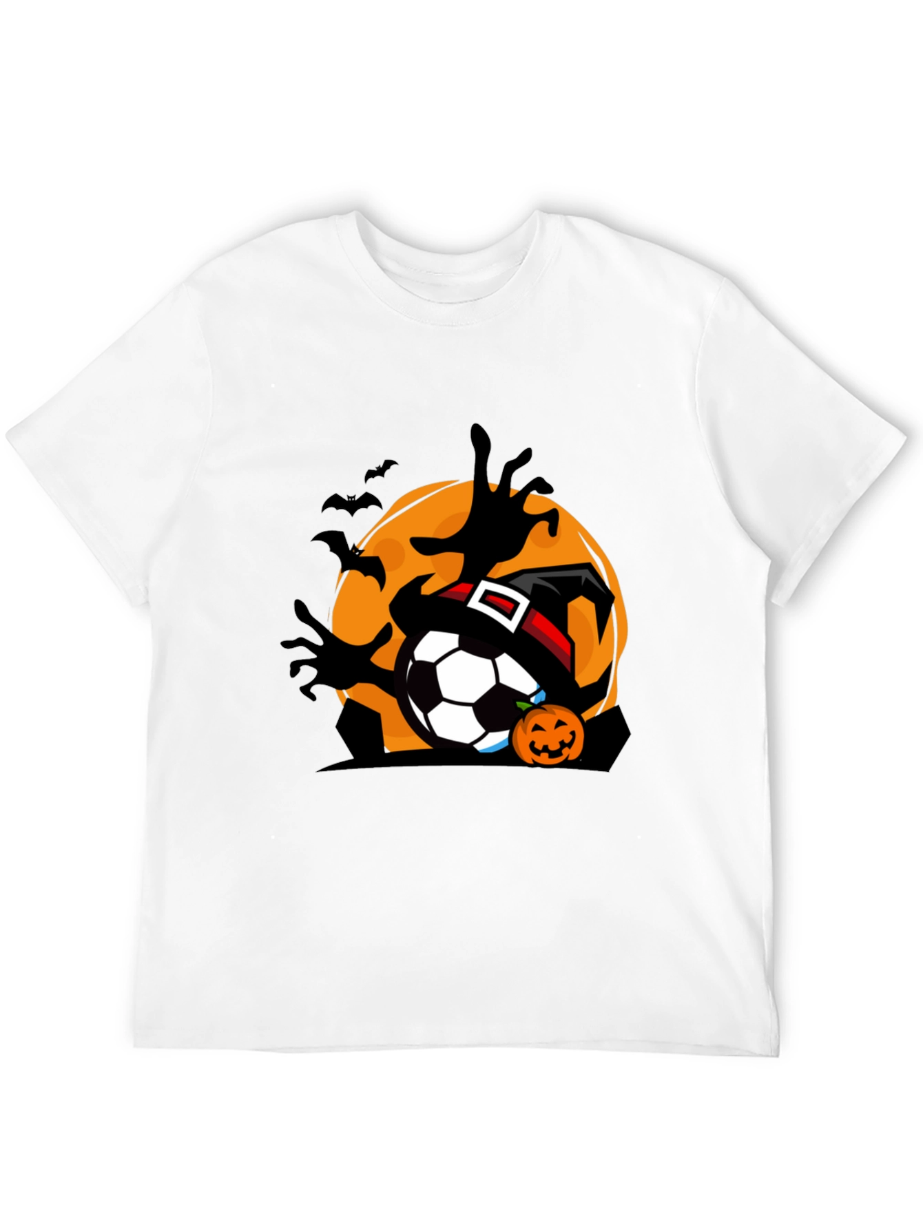 Halloween Soccer Black T-Shirt