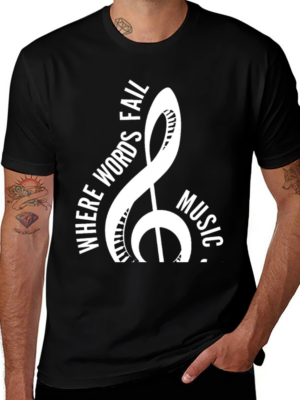 Music T-Shirt: Where Words Fail