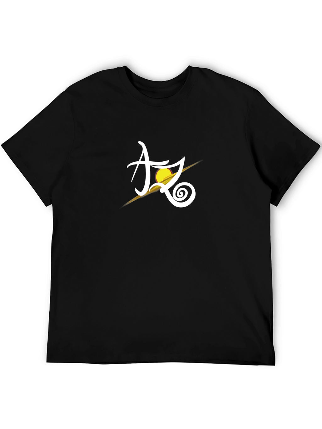 Stylish Black T-Shirt with Abstract Design