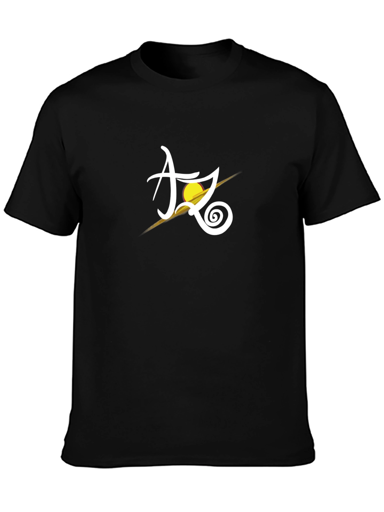 Stylish Black T-Shirt with Abstract Design