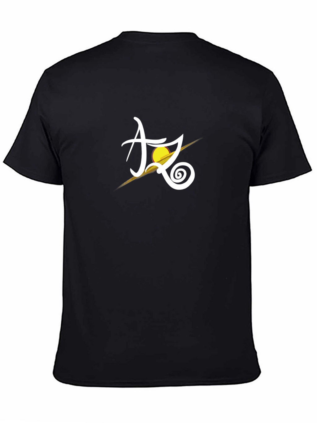 Stylish Black T-Shirt with Abstract Design