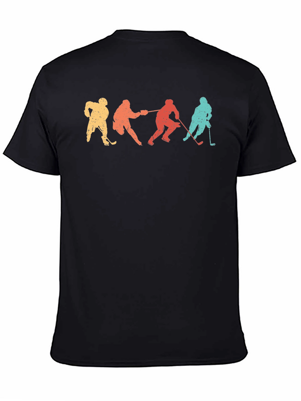 Retro Hockey Player Silhouette Graphic Tee