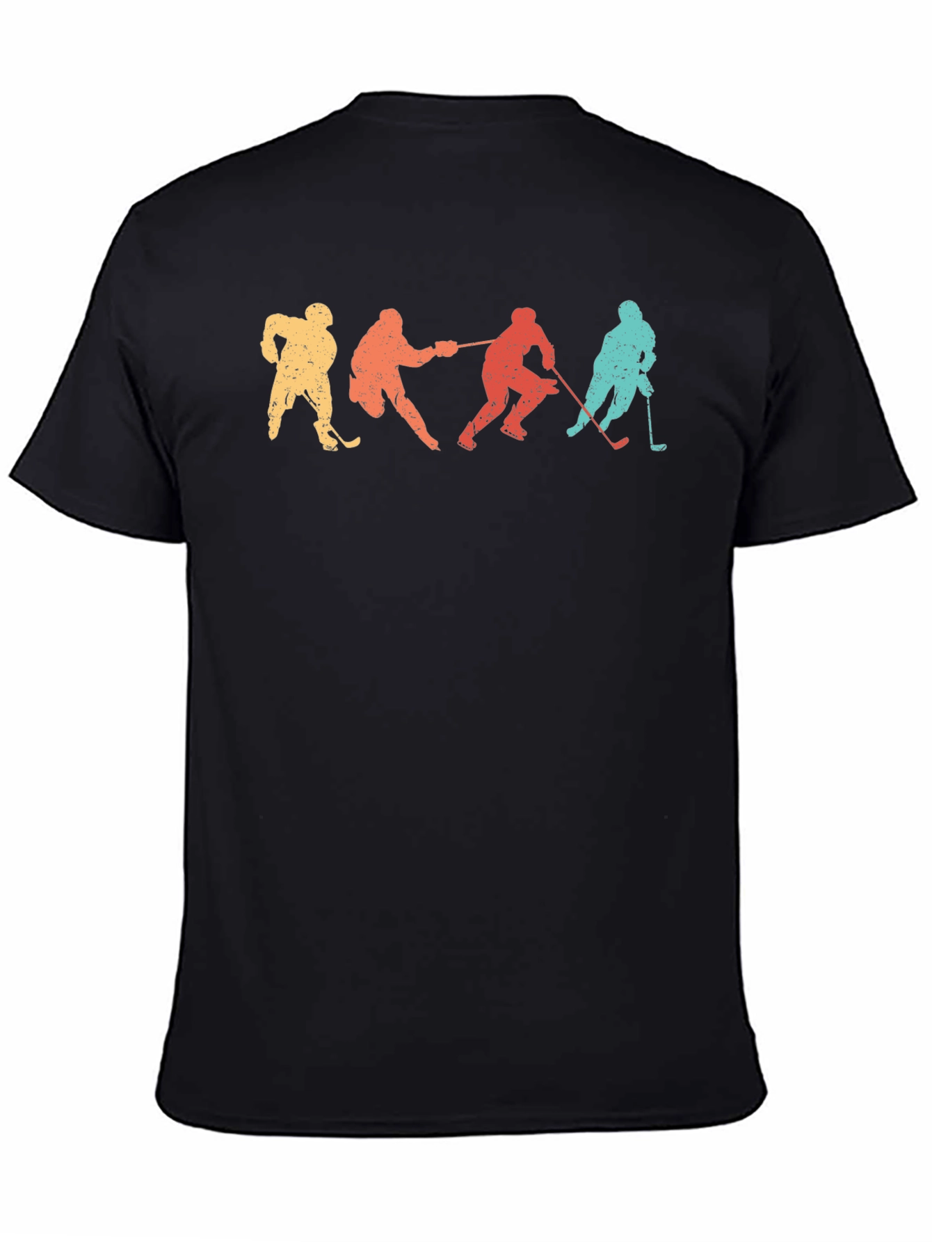 Retro Hockey Player Silhouette Graphic Tee
