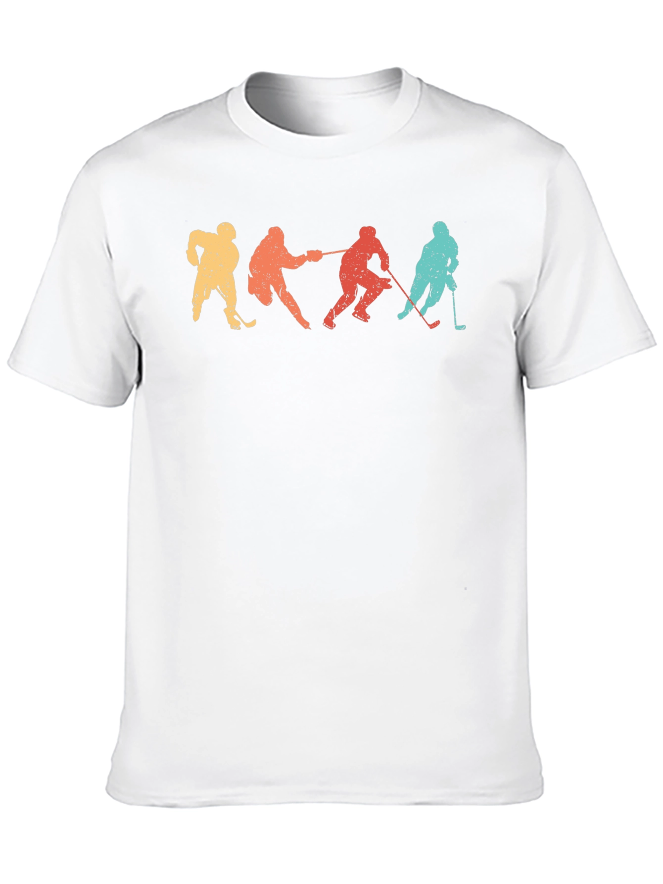 Retro Hockey Player Silhouette Graphic Tee