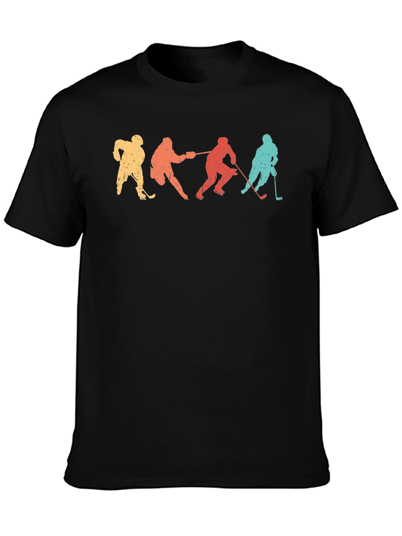 Retro Hockey Player Silhouette Graphic Tee