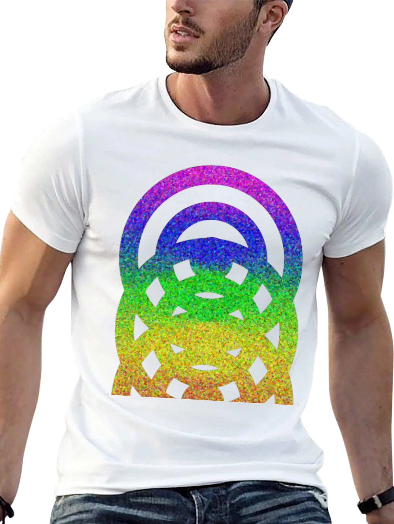 Rainbow Glitter Graphic Tee
