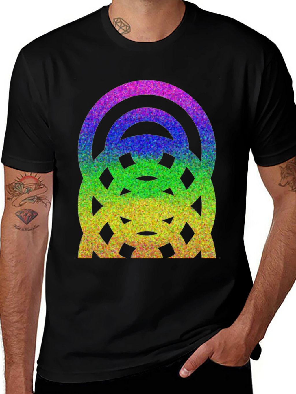 Rainbow Glitter Graphic Tee