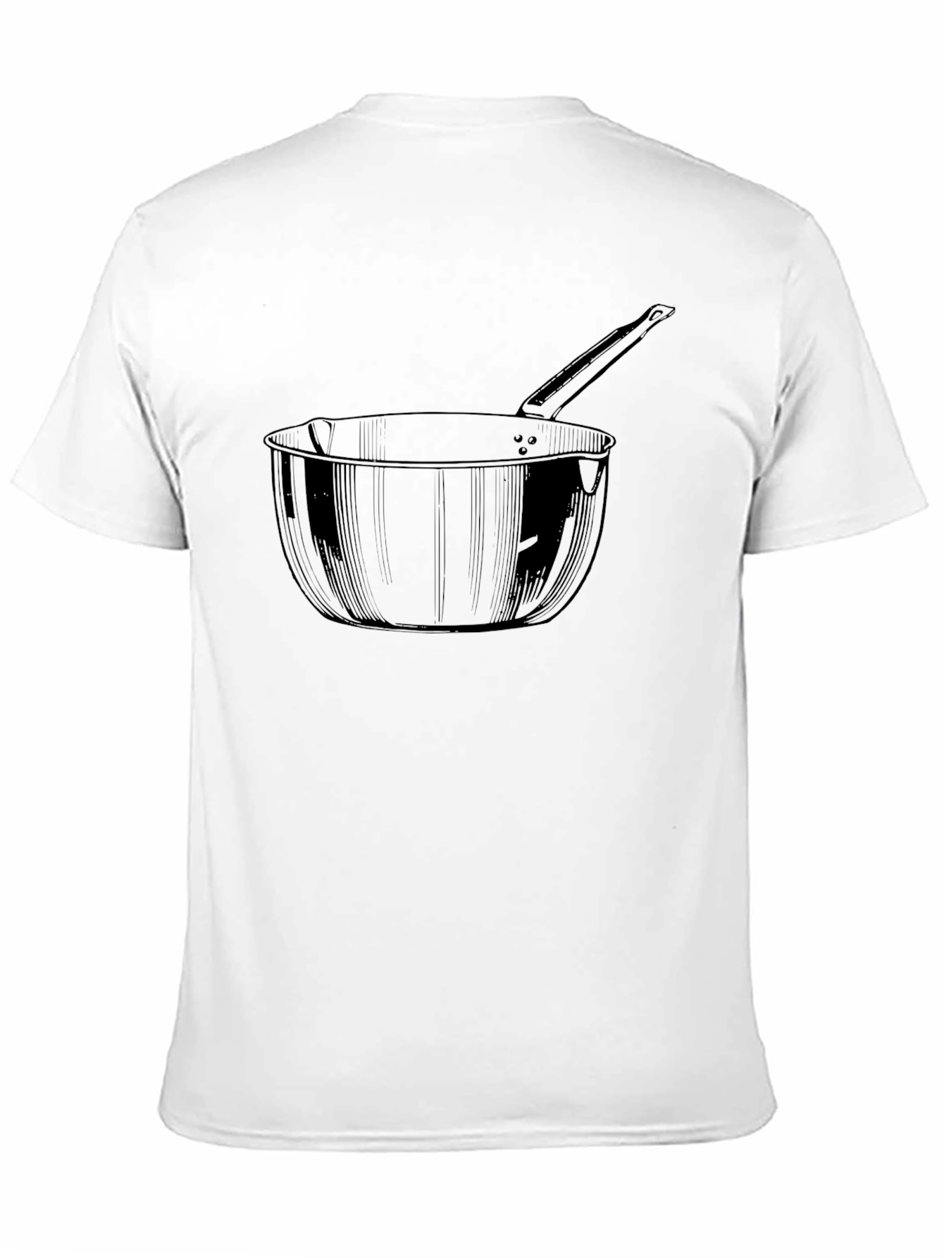Pot Drawing Black T-Shirt - Unique Design