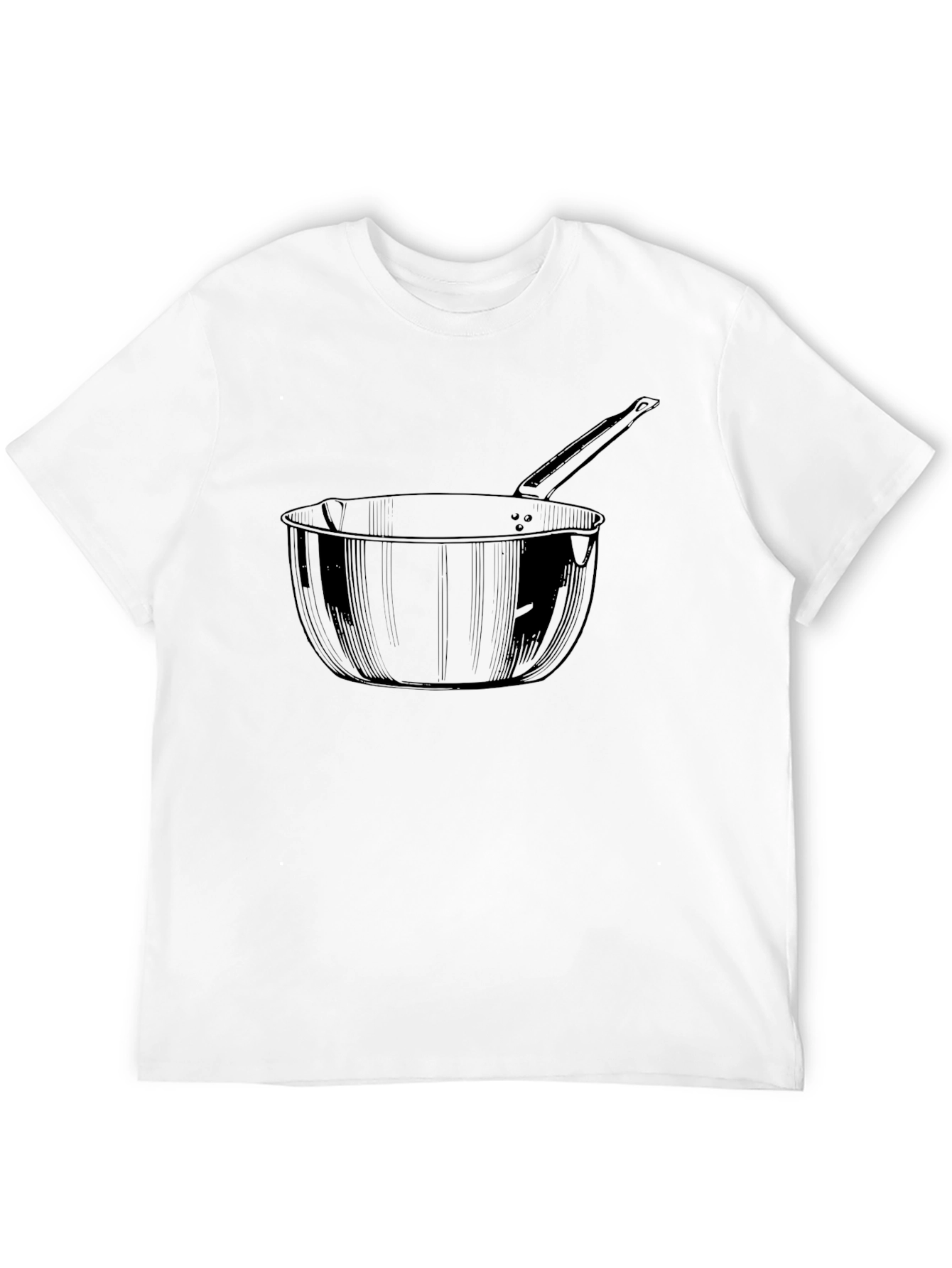 Pot Drawing Black T-Shirt - Unique Design