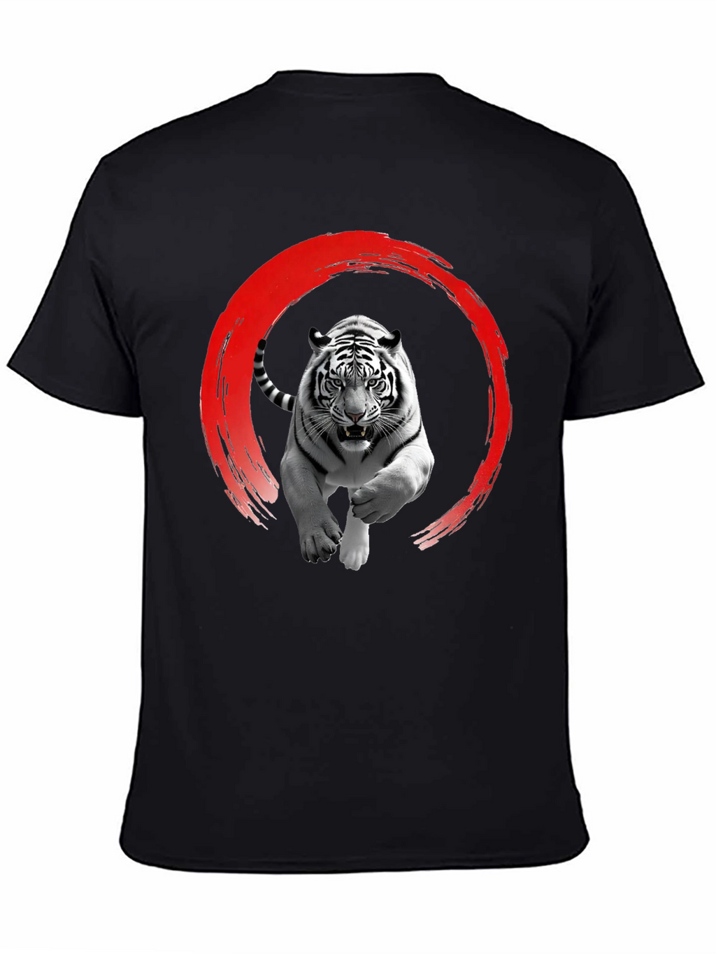 Tiger Print Black T-Shirt