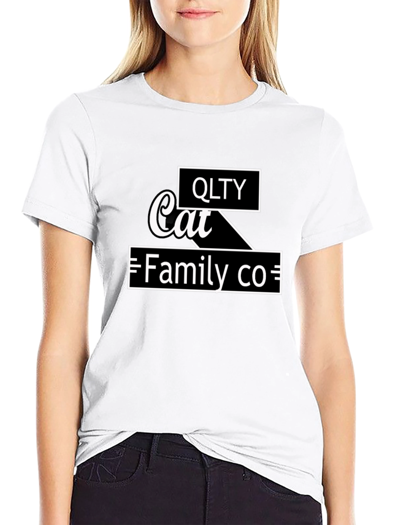 QLTY Cat Family Co. Black Graphic Tee