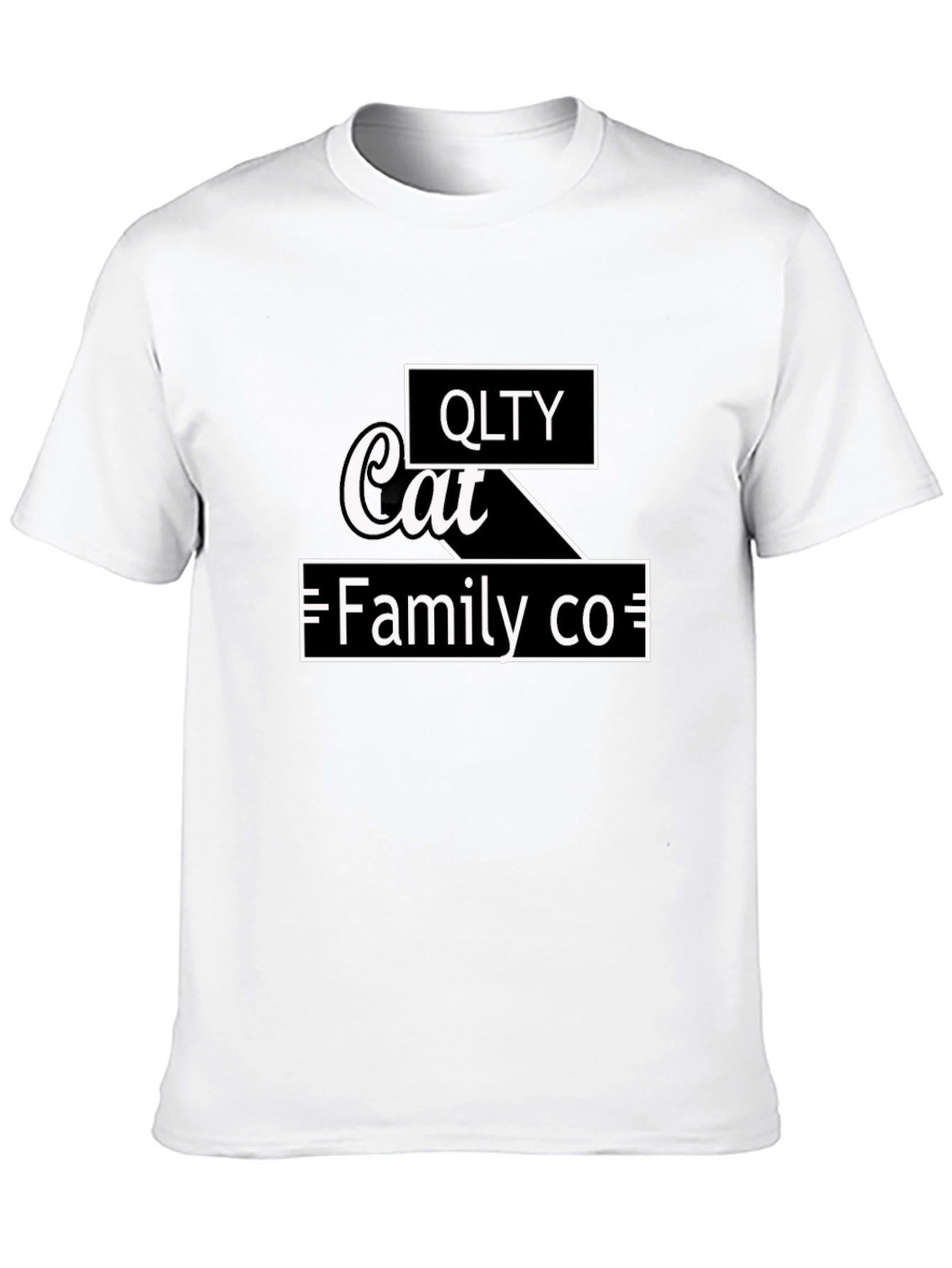 QLTY Cat Family Co. Black Graphic Tee