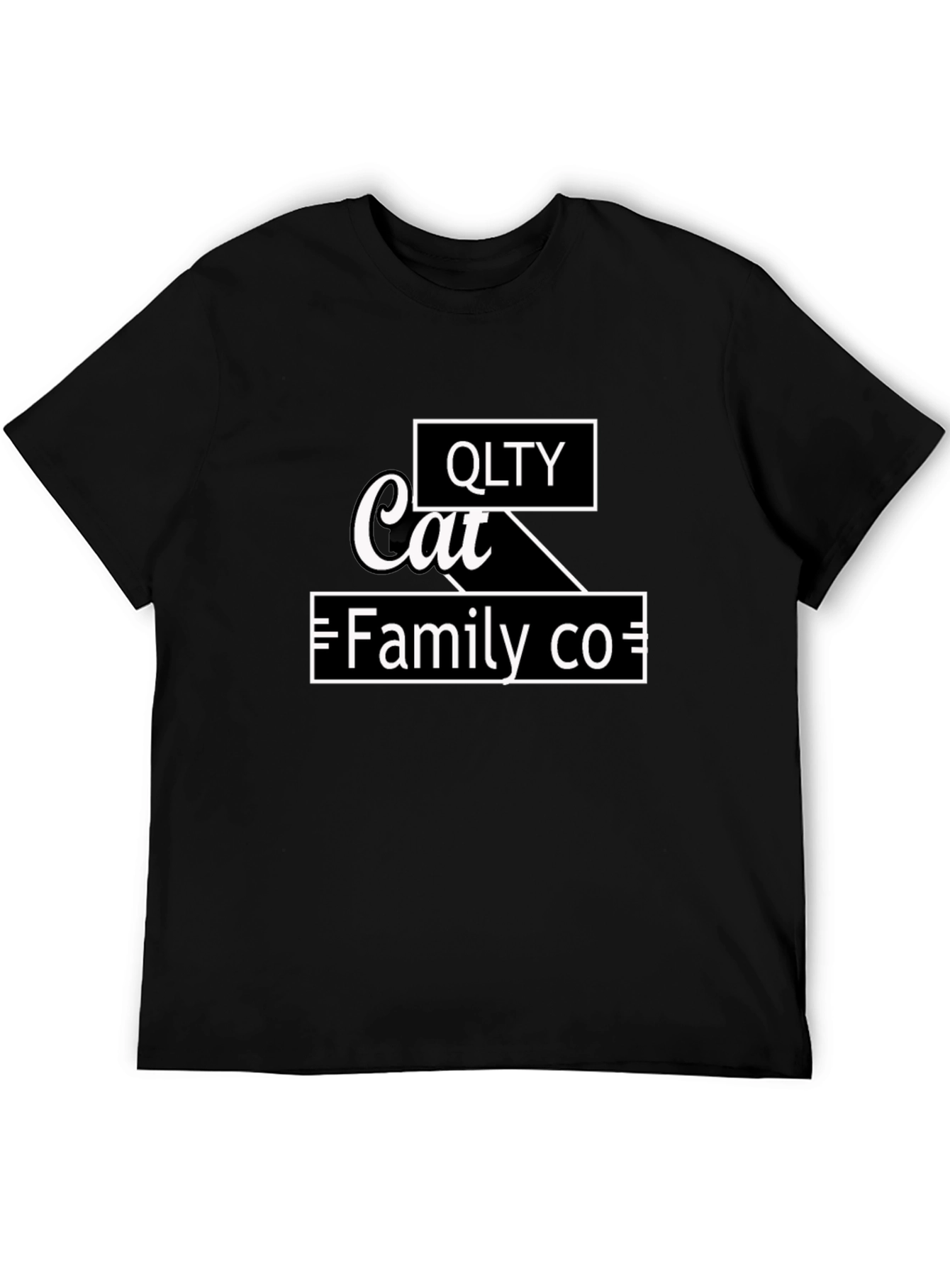 QLTY Cat Family Co. Black Graphic Tee