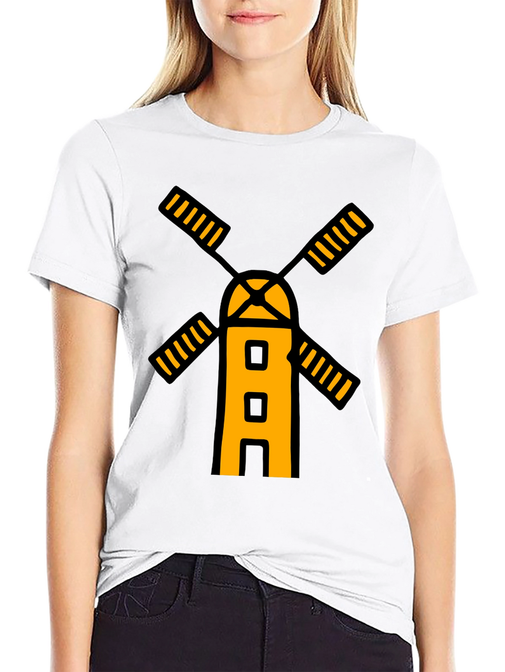 Windmill Graphic T-Shirt - Black