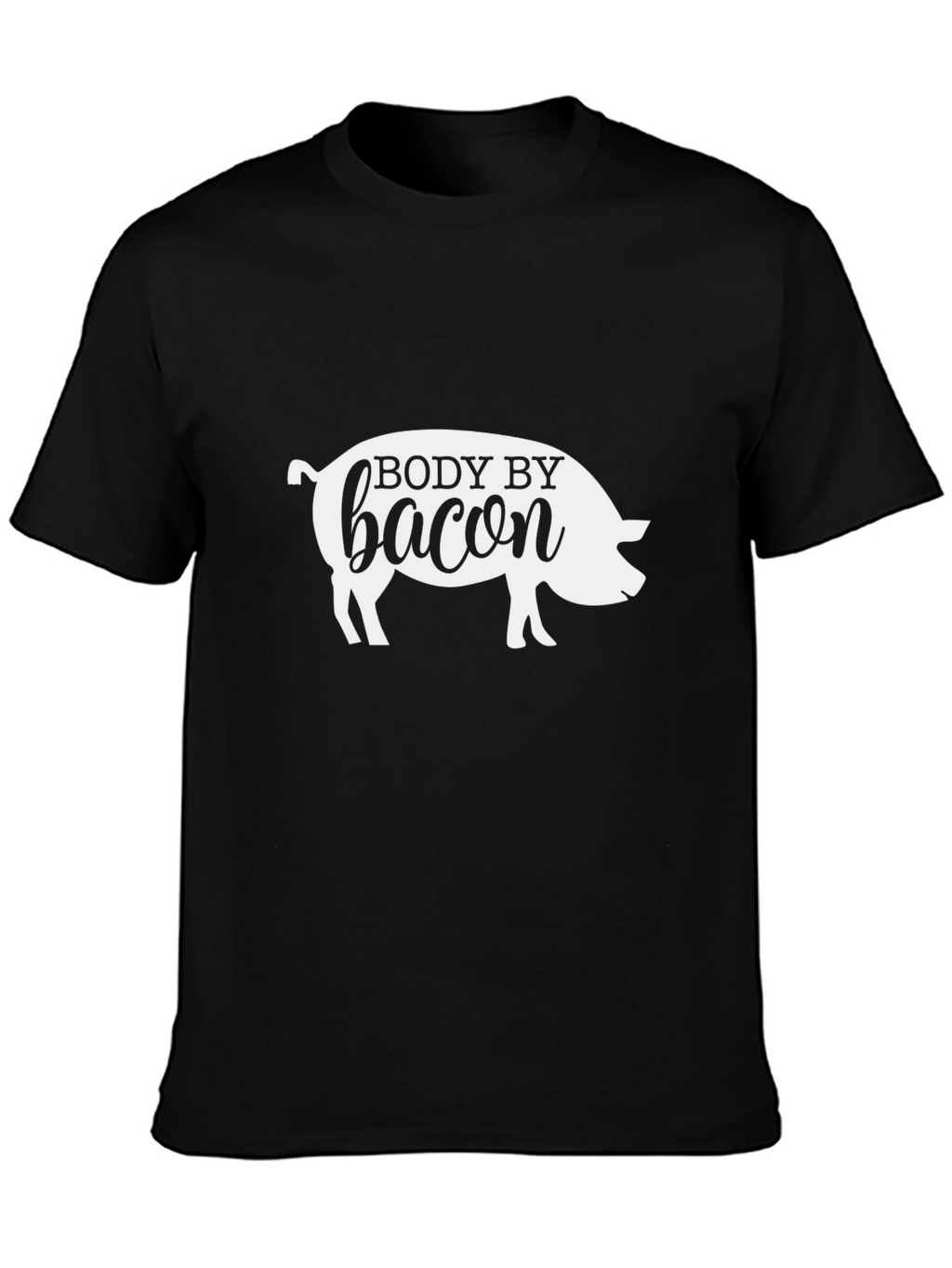 Body By Bacon T-Shirt Funny Pig Graphic Tee